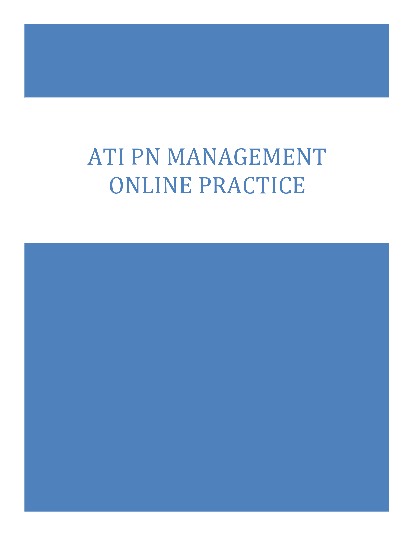 ATI PN Management Online Practice 2024
