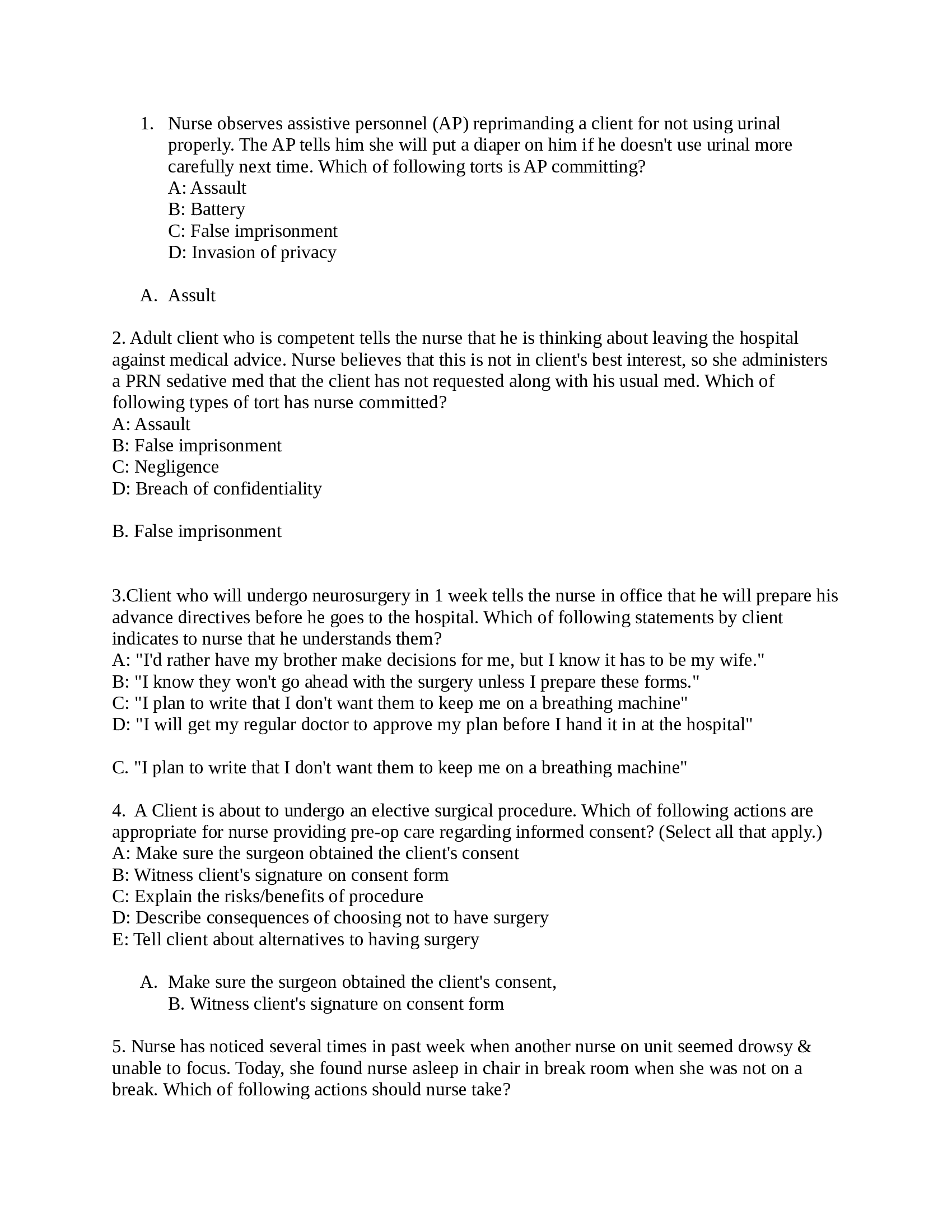 ATI fundamentals practice B