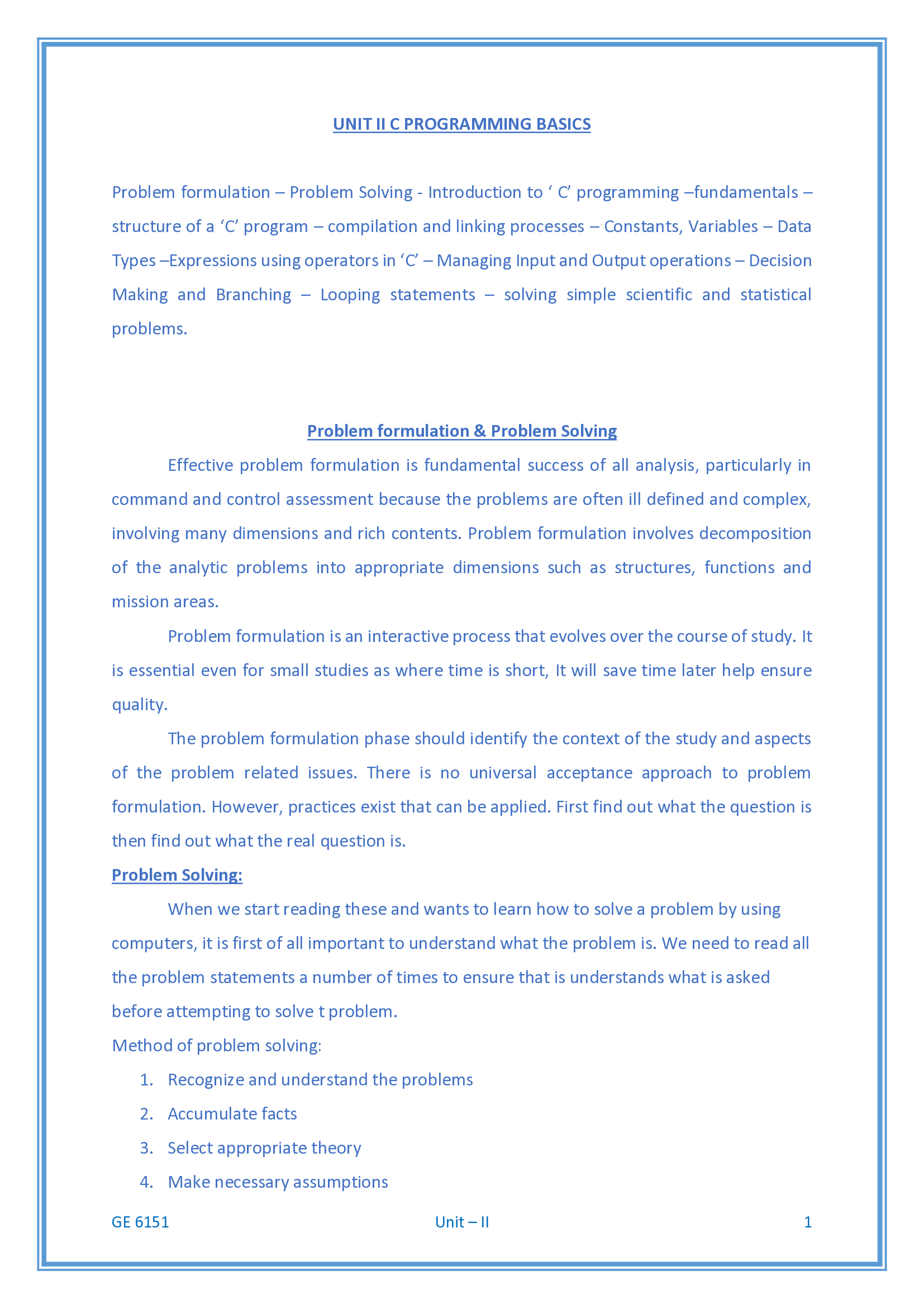 Introduction to Programming Exam Study Guide (New!)