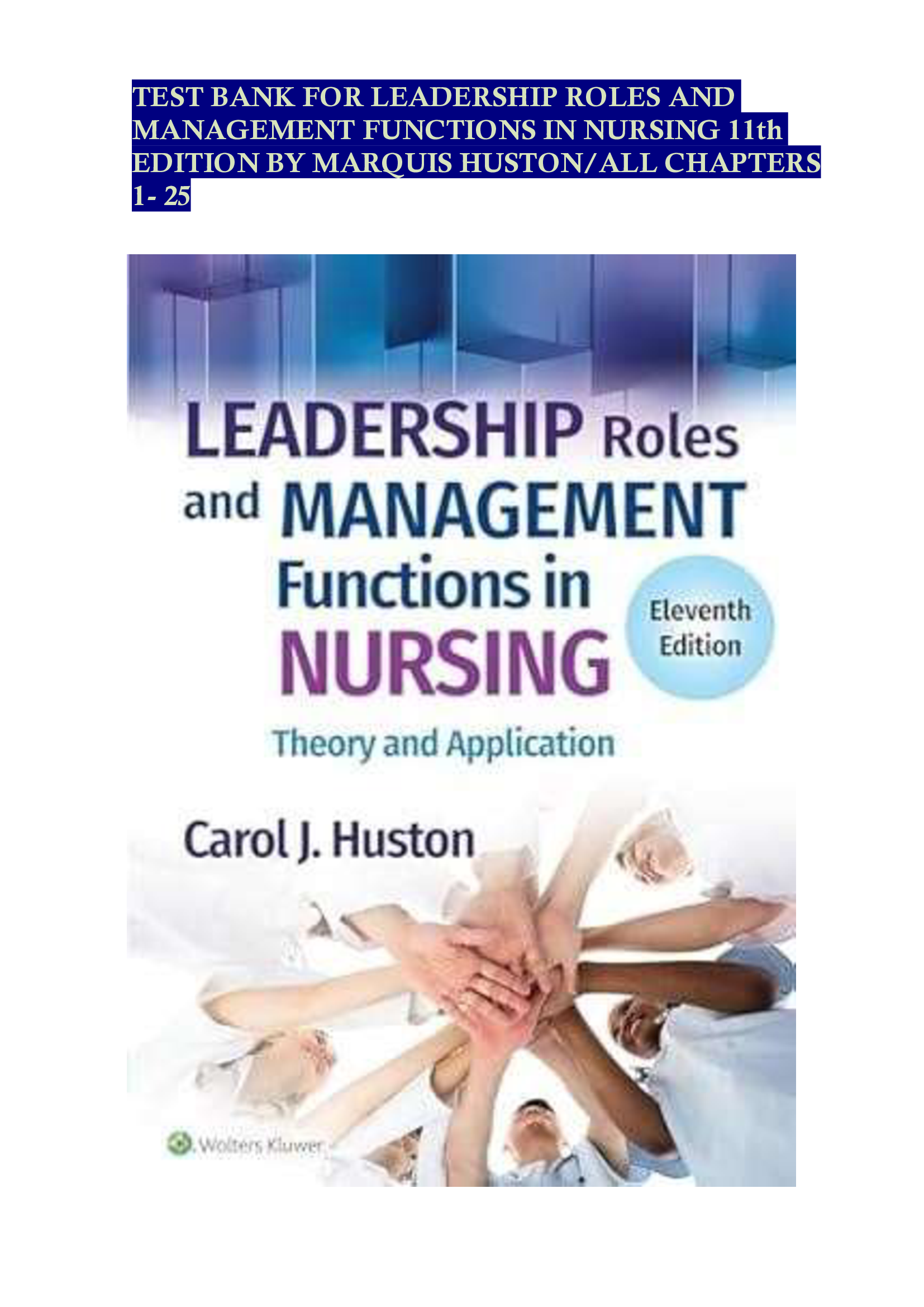 [NR 321 – Nursing Leadership & Management] NR 321 – Nursing Leadership & Management