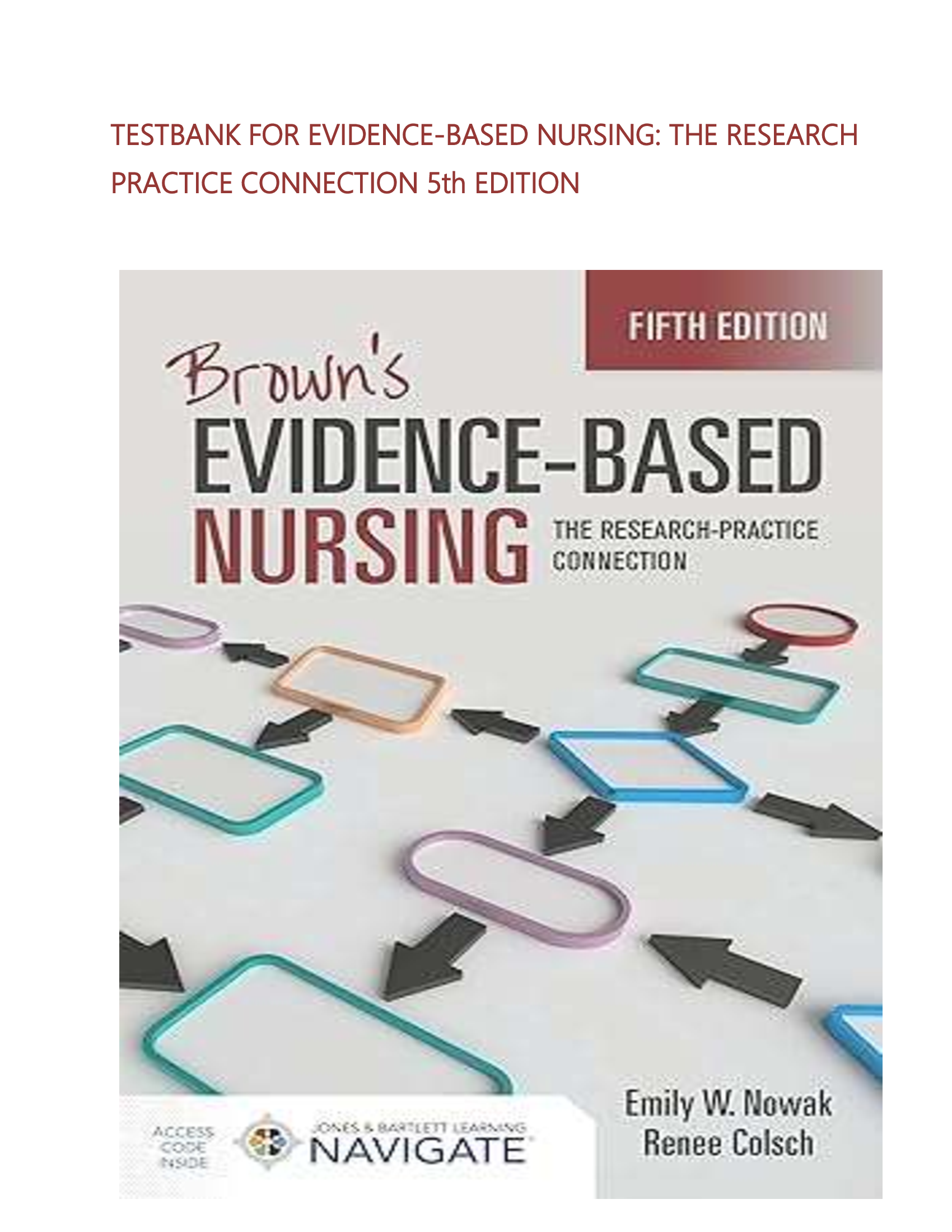 Test Bank for Evidence-Based Nursing: The Research-Practice Connection, 5th Edition