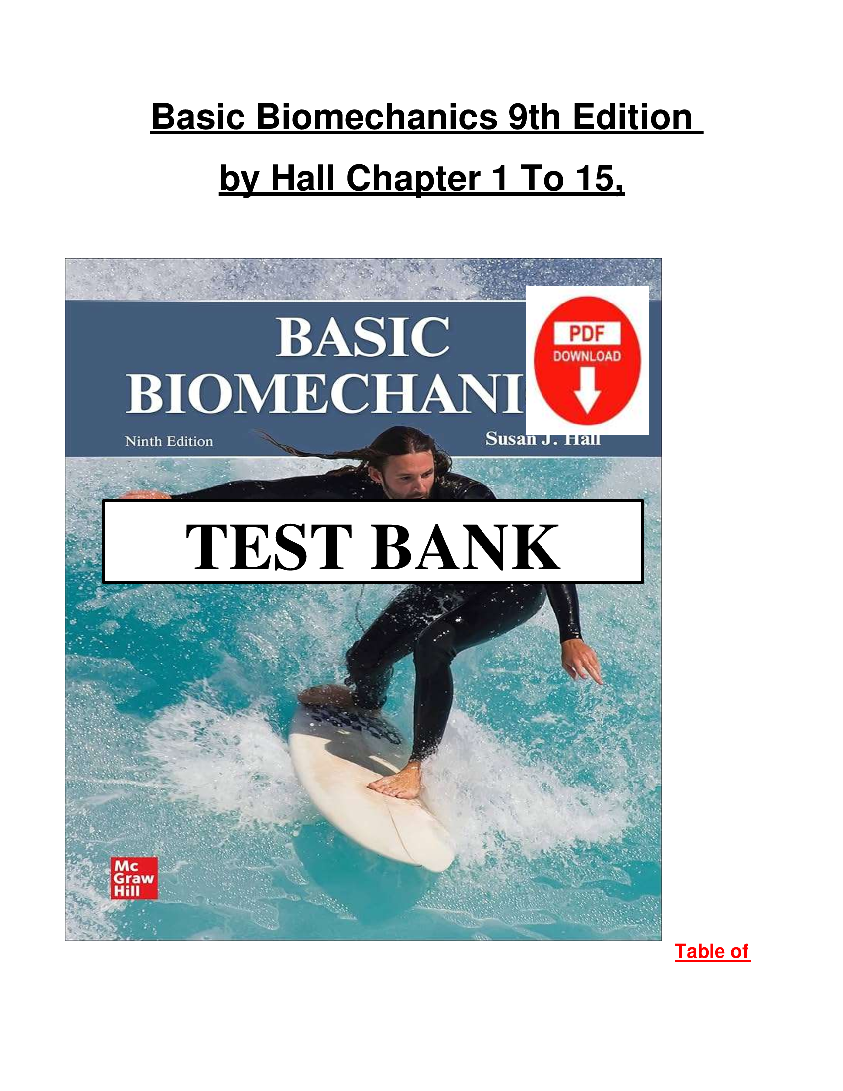 Comprehensive Study Guide: Basic Biomechanics (Chapters 1–15, 9th Edition)