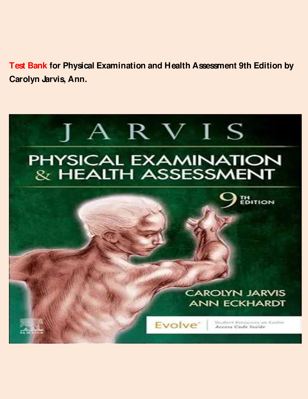 Test Bank for Physical Examination and Health Assessment 9th Edition by Carolyn Jarvis, Ann.