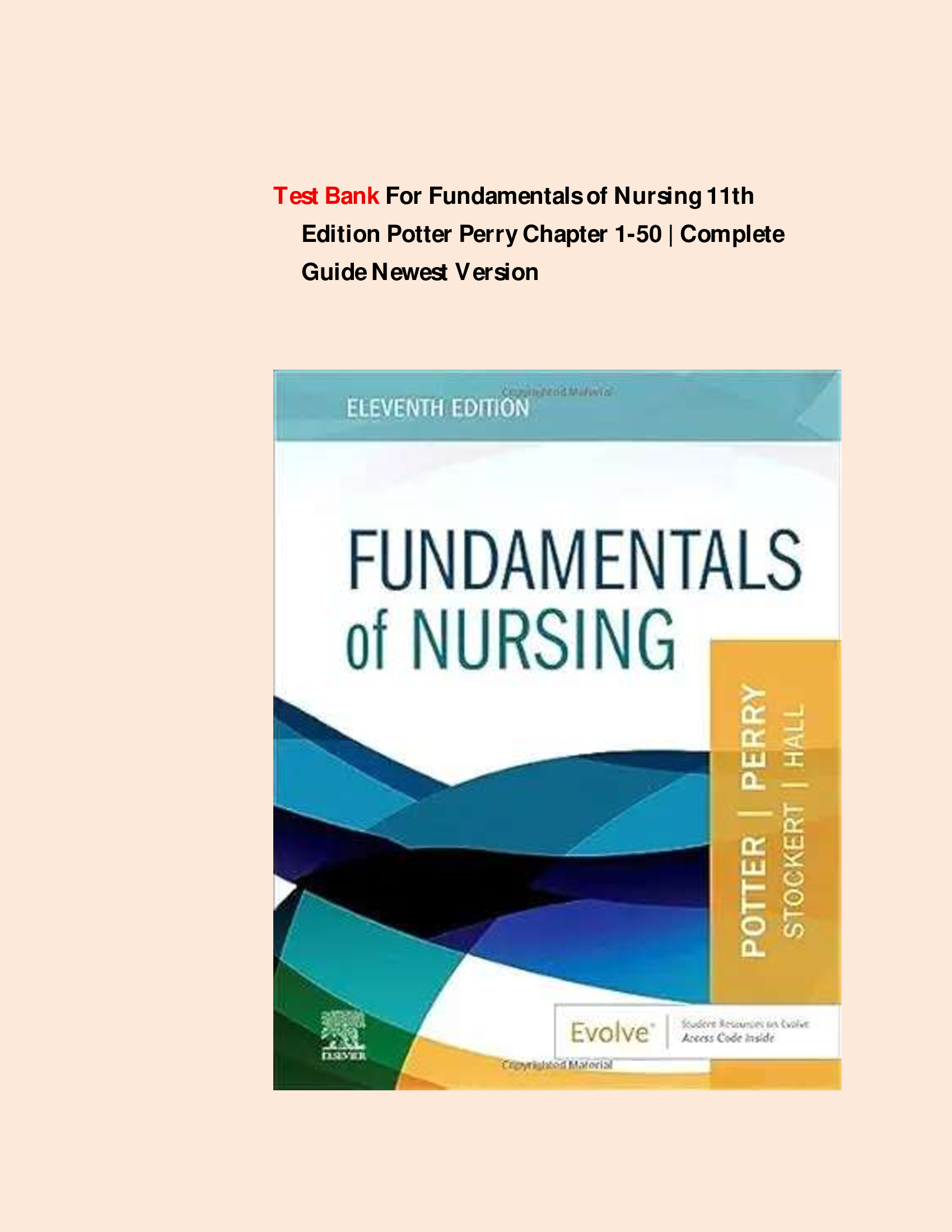 TEST BANK for Fundamentals of Nursing 11TH Edition by Potter Perry PDF