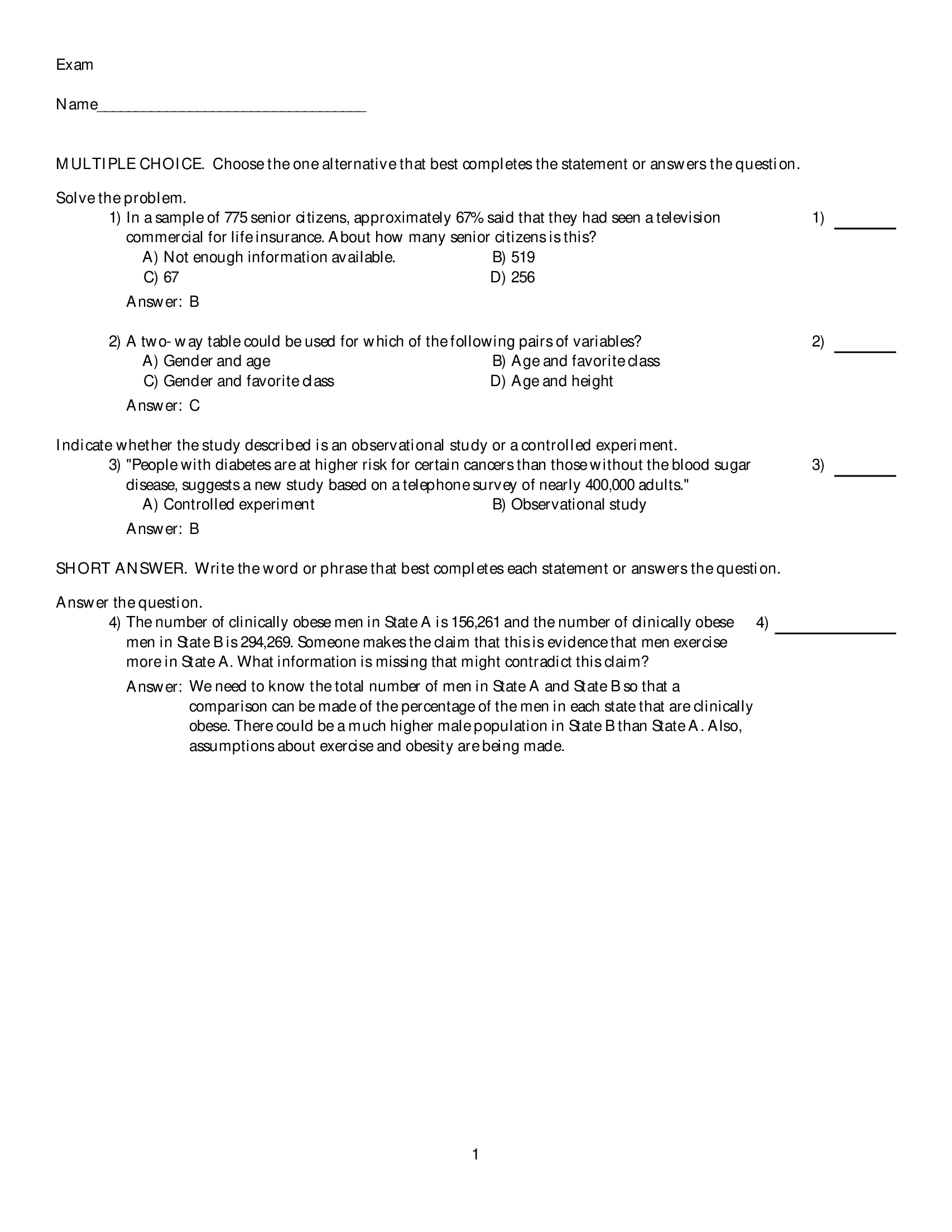 Test bank for Essential Statistics, 3rd Edition, Robert N. Gould, Colleen Ryan, Rebecca Wong