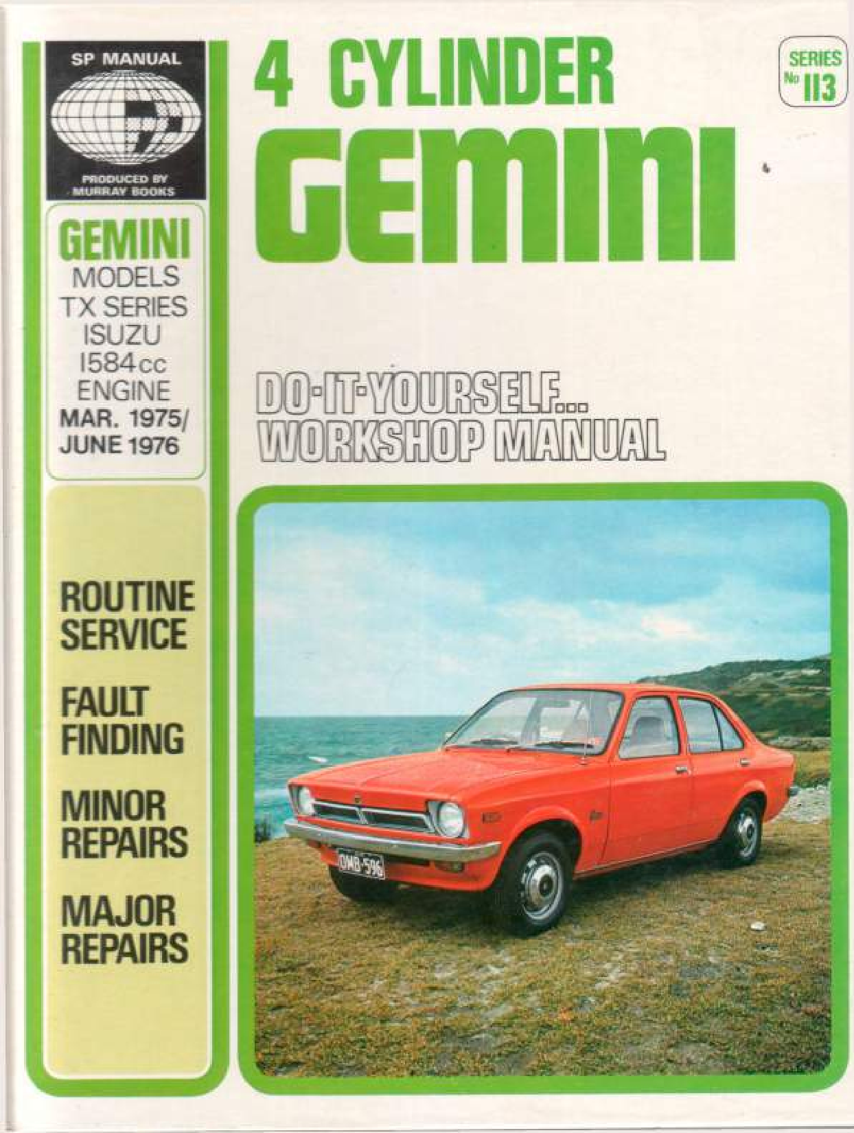 HOLDEN ISUZU GEMINI TX Auto Workshop Service Repair Manual