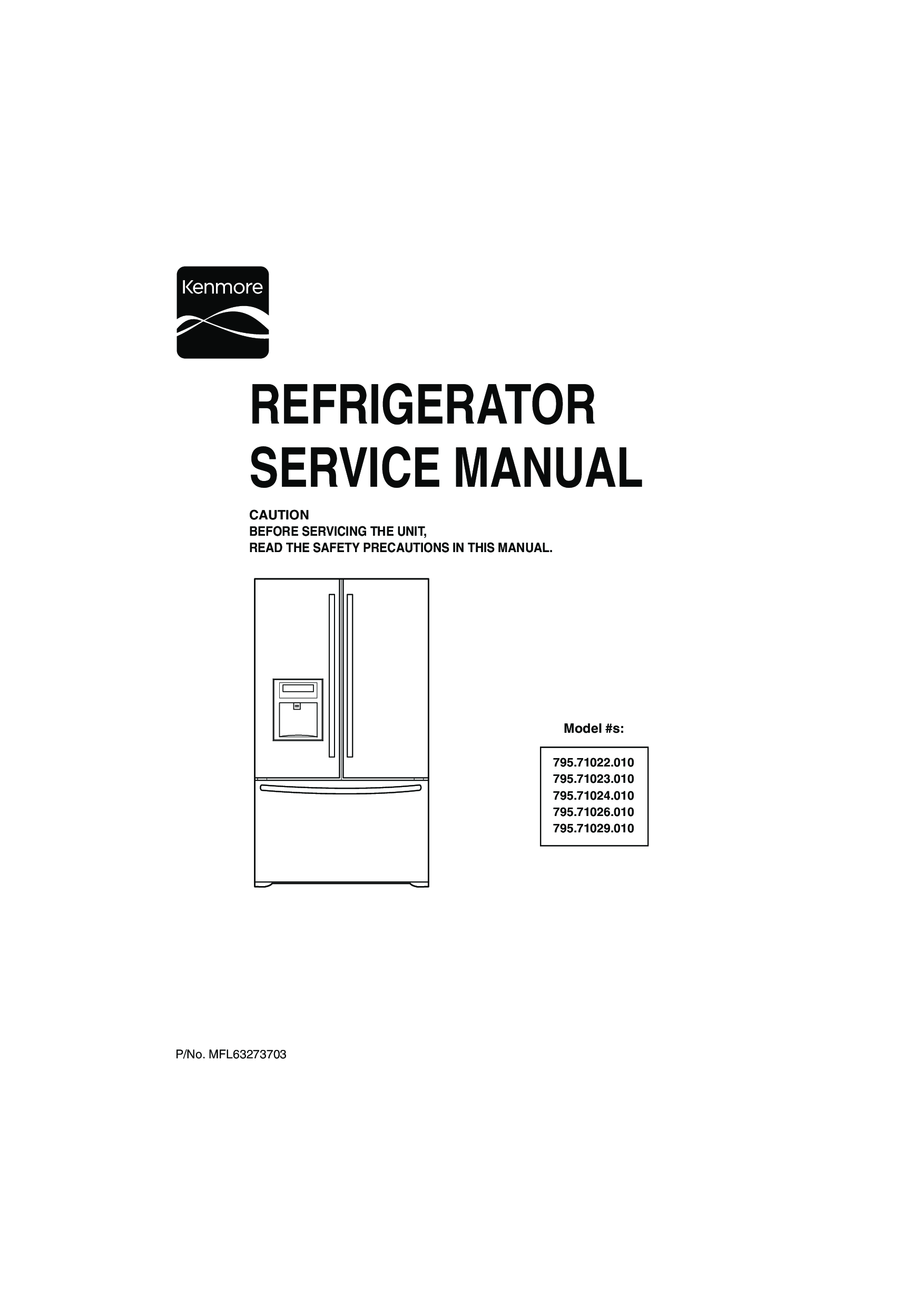 KENMORE 795.72595.710 79572595710 795.72595710 SERVICE REPAIR MANUAL
