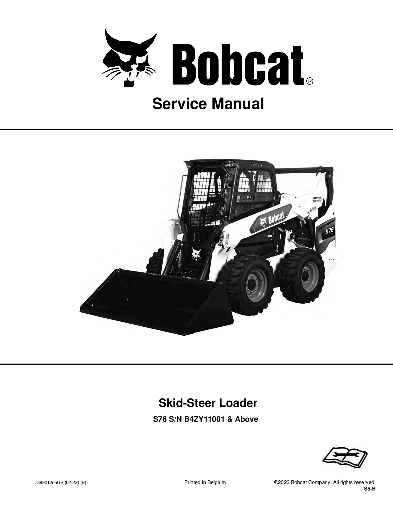 BOBCAT S76 SKID STEER SERVICE REPAIR ENGINE MANUAL