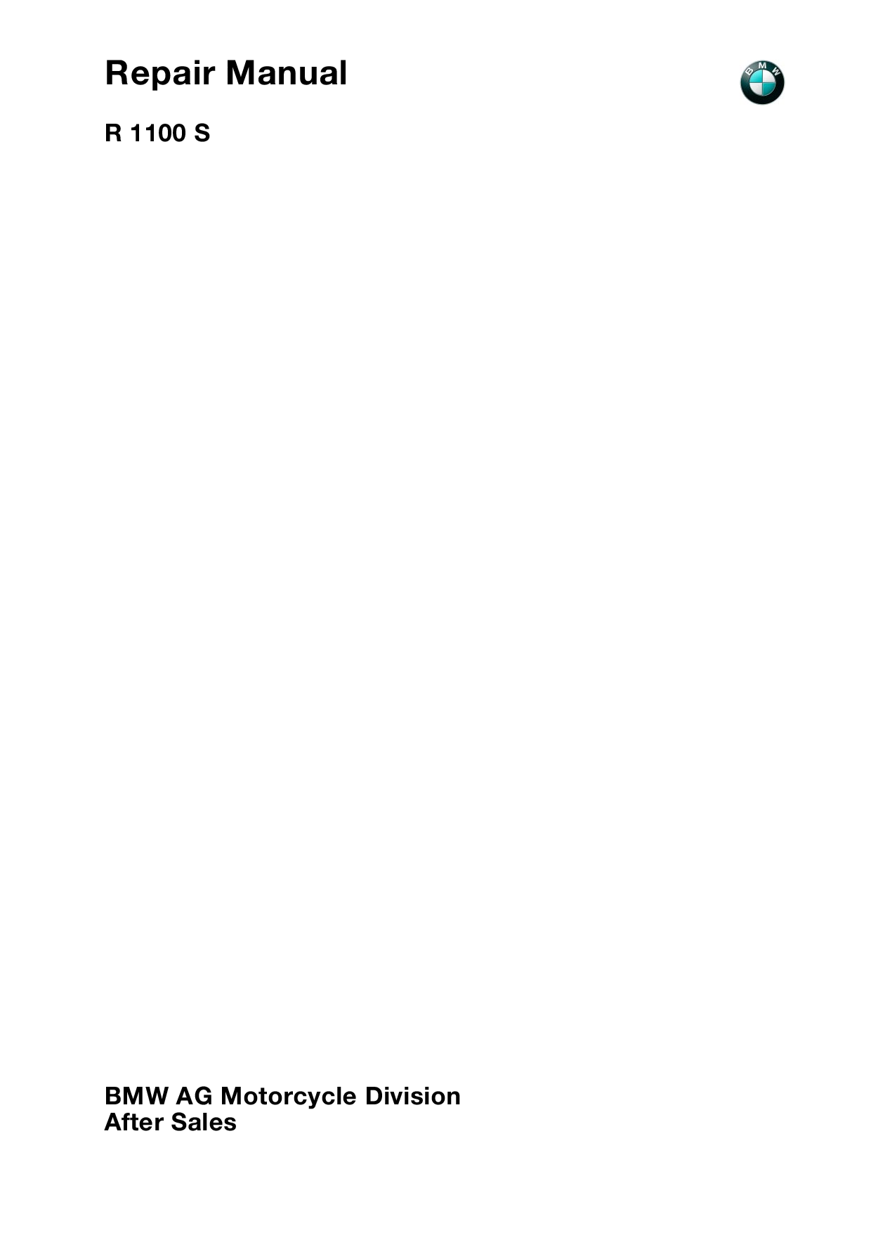 BMW r1100s REPAIR MANUAL