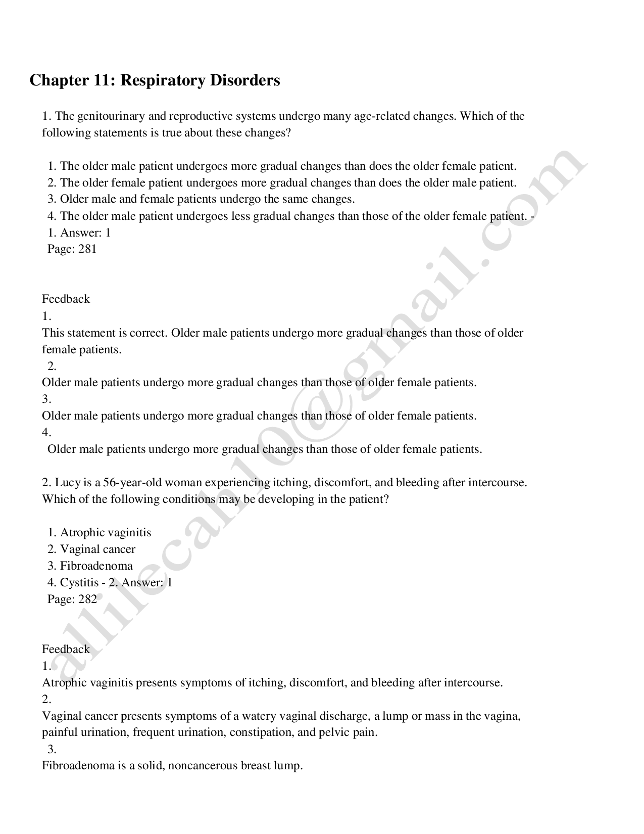 Chapter 11 Respiratory Disorders