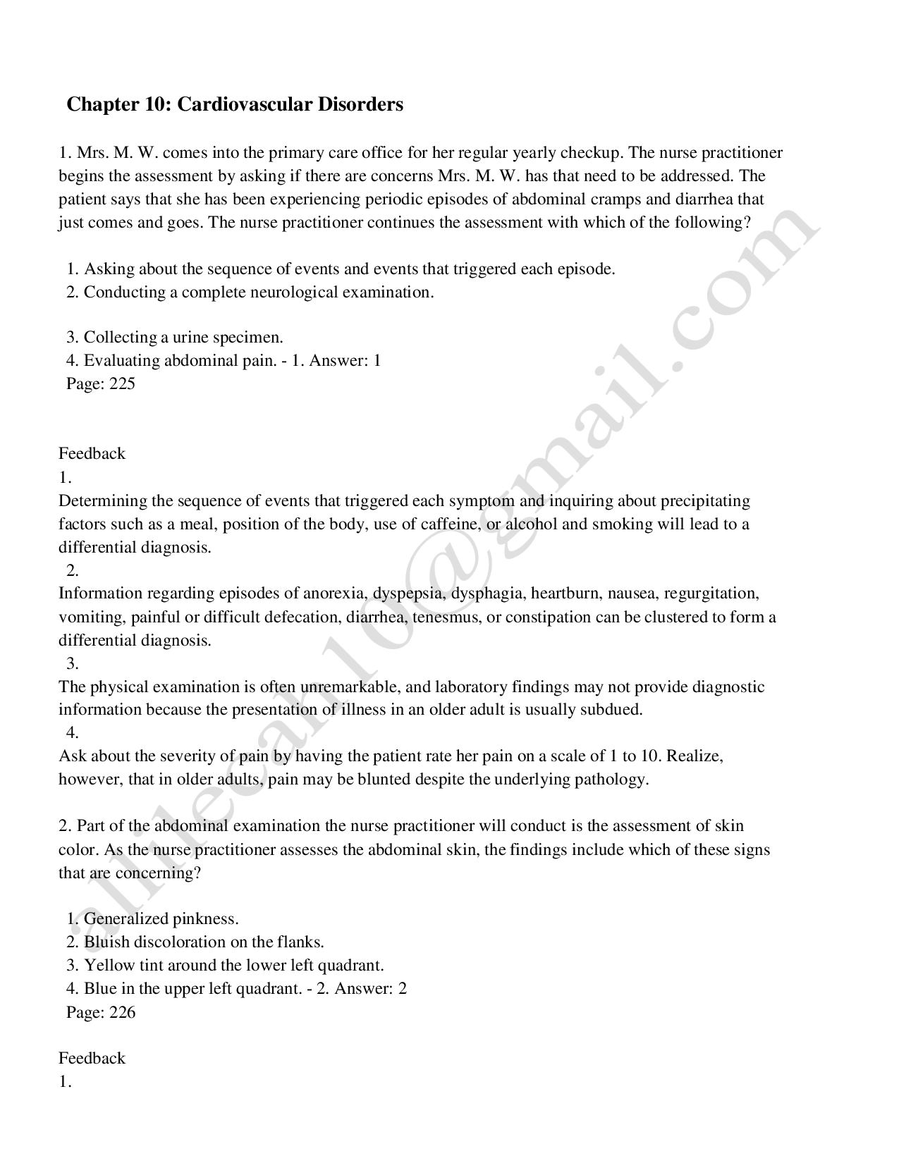 Chapter 10 Cardiovascular Disorders