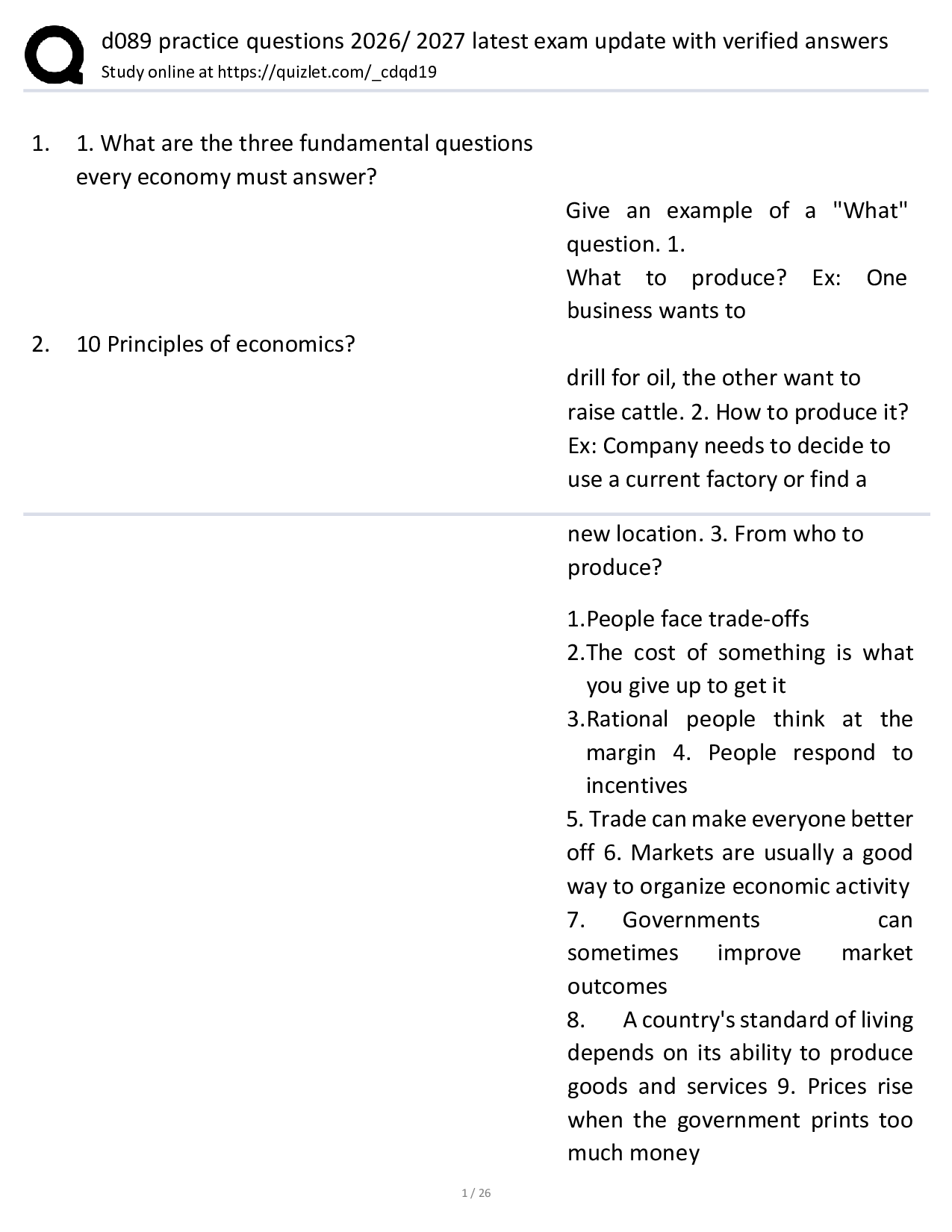 d089 practice questions 2026/ 2027 latest exam update with