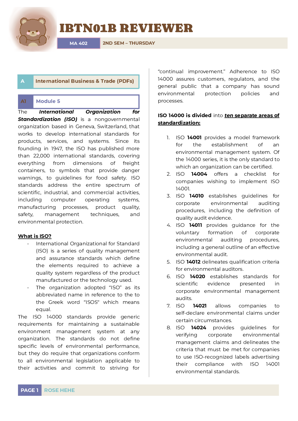 International Business and Trade