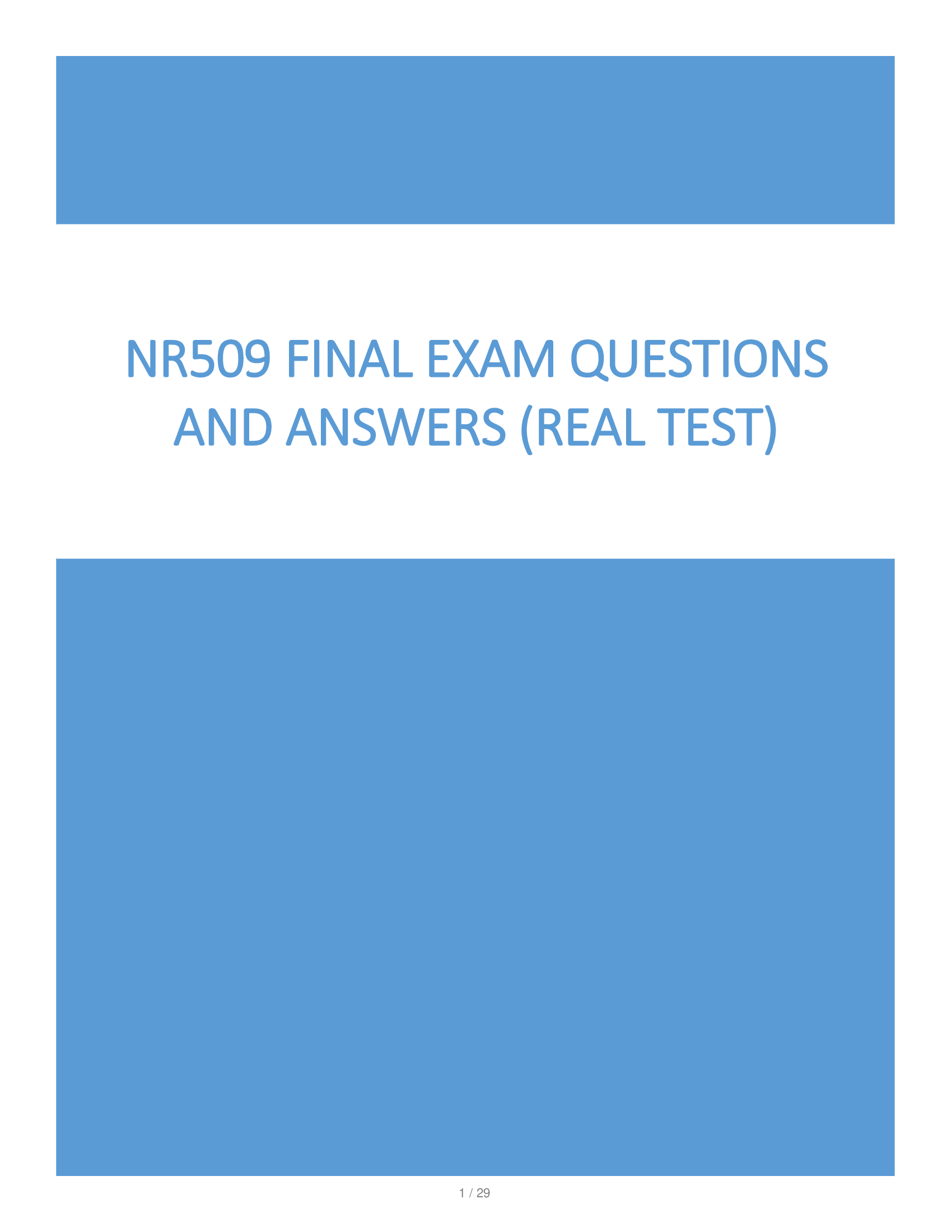 NR509 Final Exam Questions and Answers 2026 (Real Test)