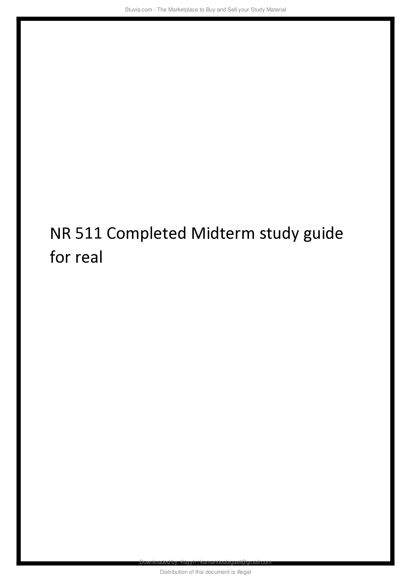 NR511 Consolidated Midterm and Final Exam Guide 2021