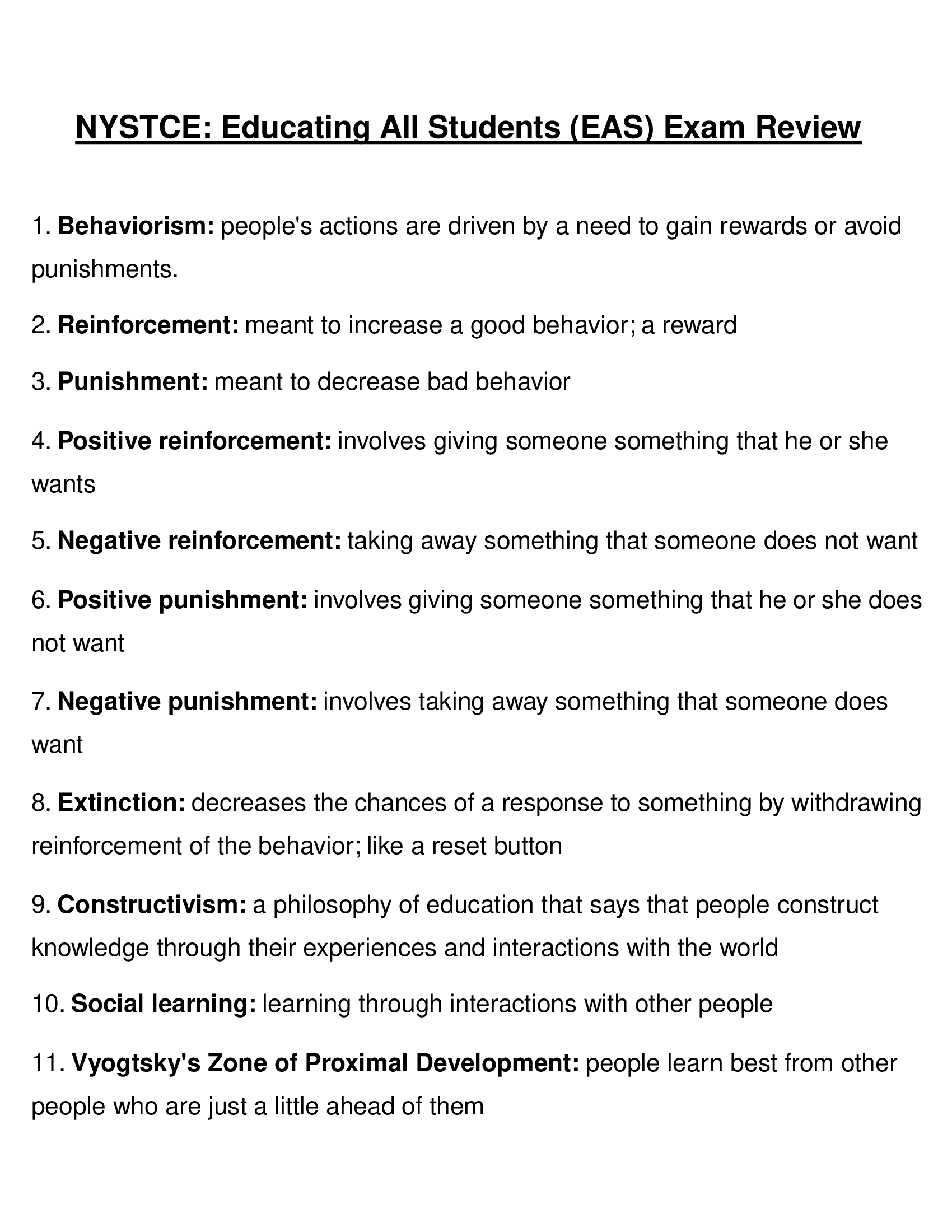 NYSTCE_ Educating All Students (EAS) Exam Study Review