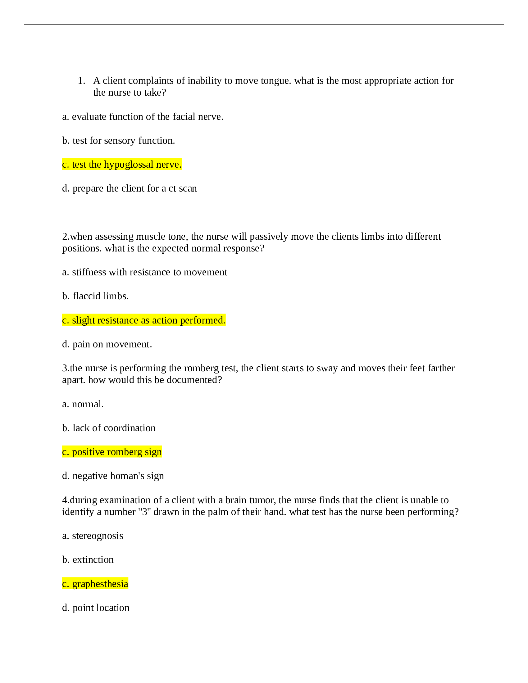 NUR 3255 physical assessment module 8 quiz