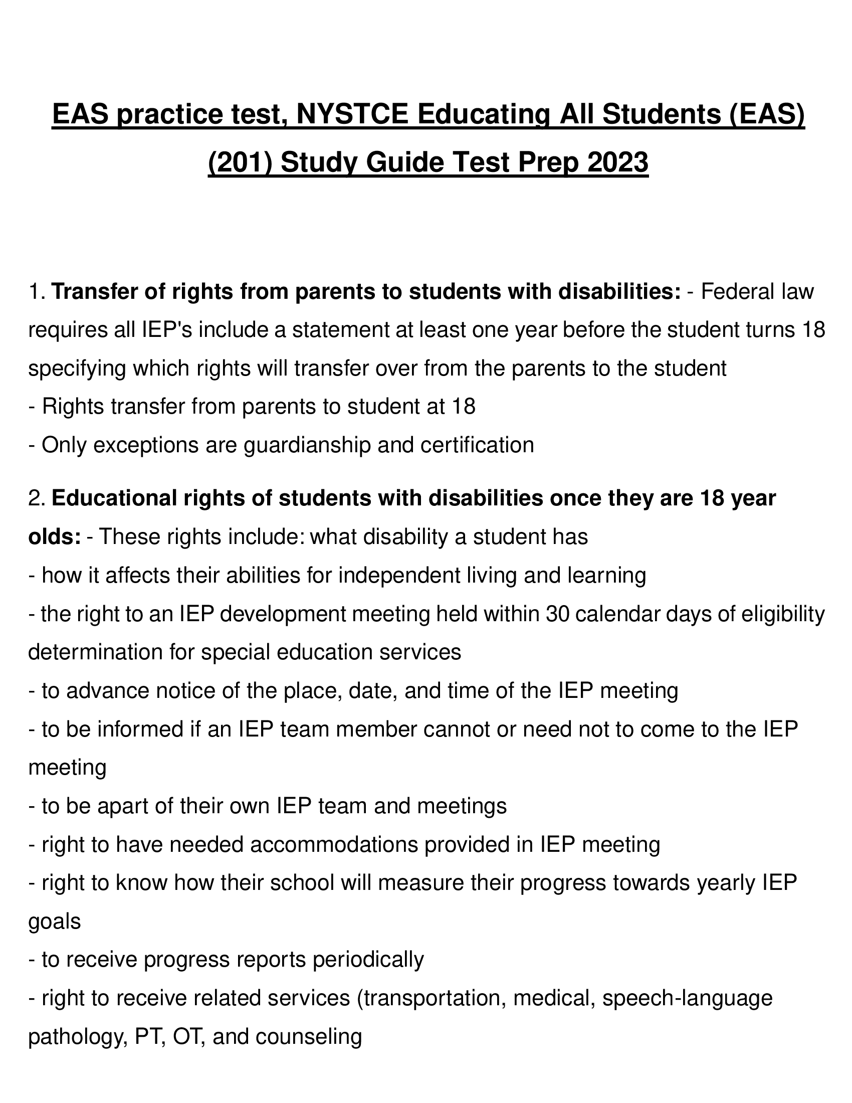 EAS practice test, NYSTCE Educating All Students (EAS) (201) Study Guide Test Prep 2023