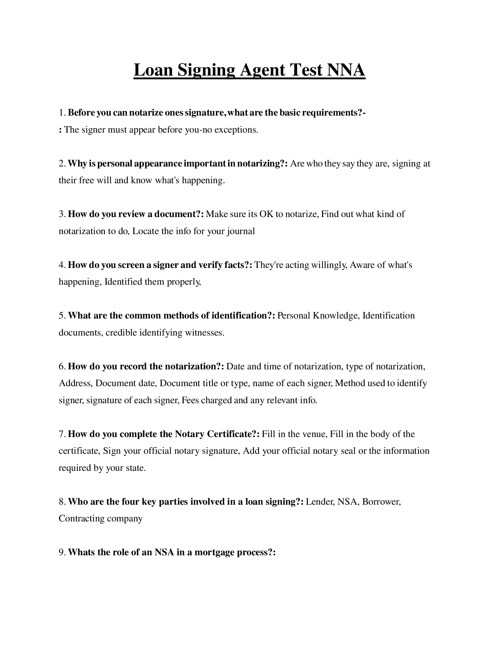 Loan Signing Agent Test-NNA (Answered)