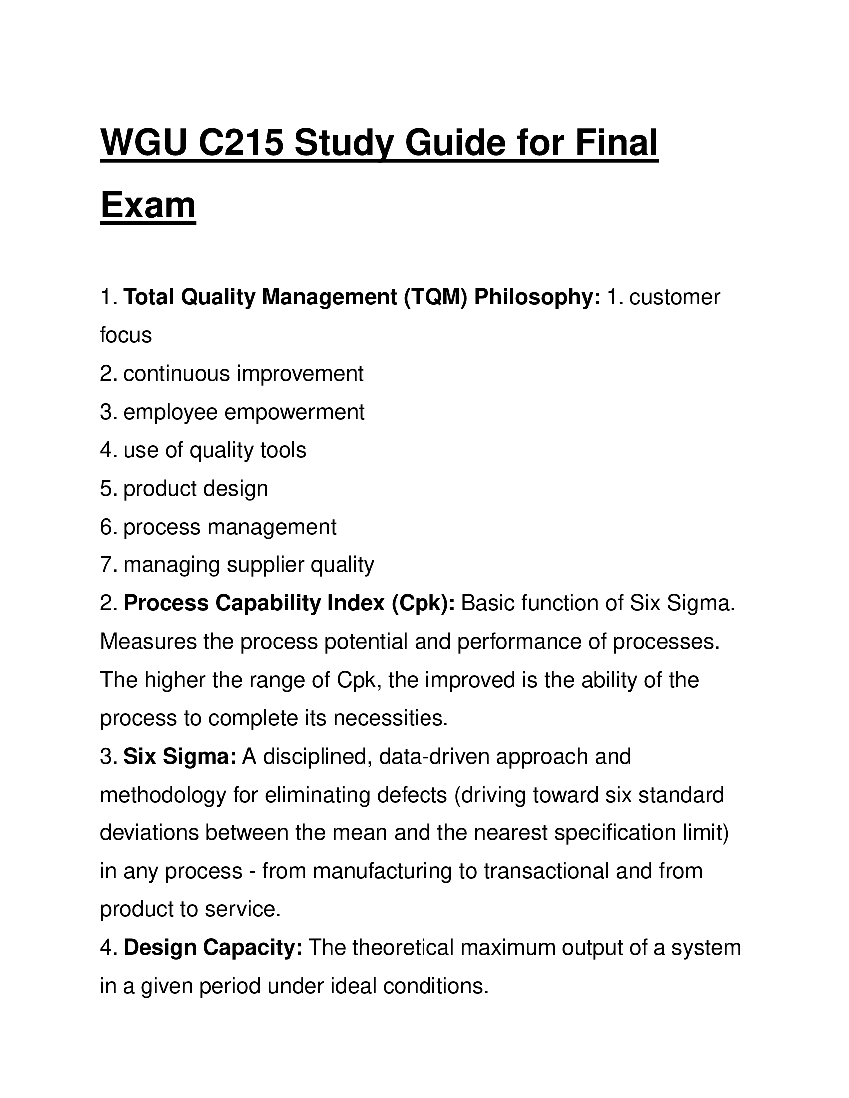 WGU C215 Study Guide for Final Exam