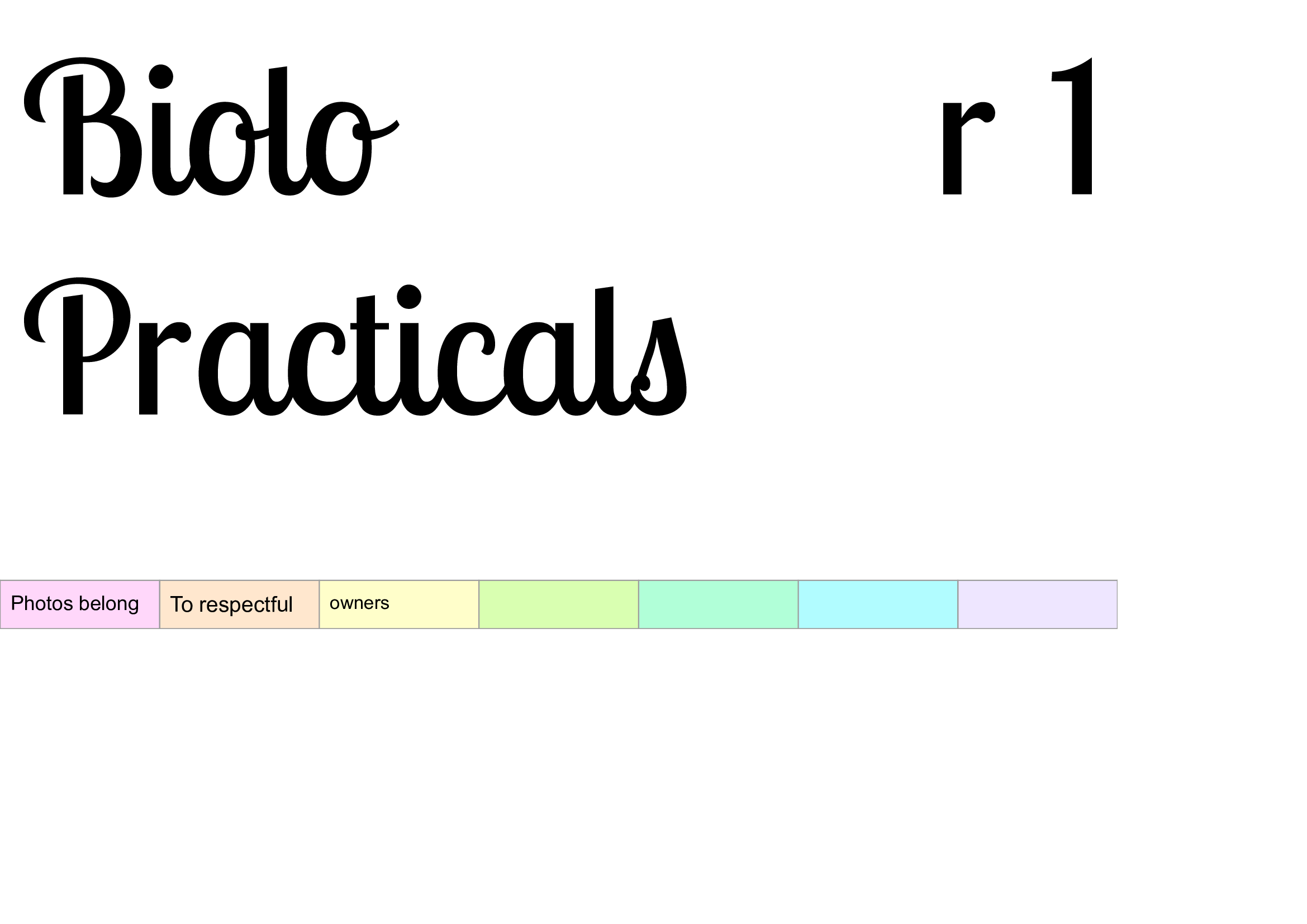 Practicals in Biology Paper 1 AQA