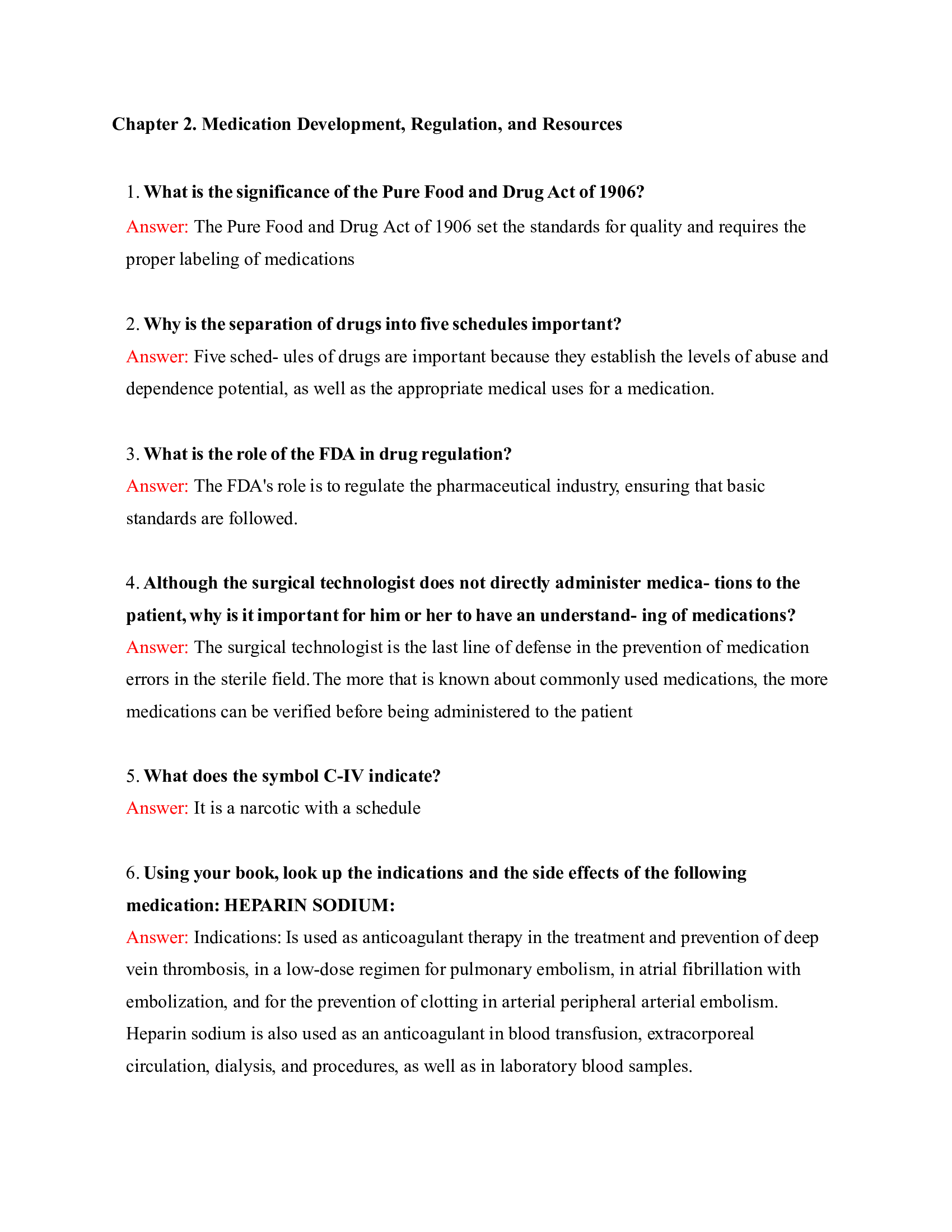 Chapter 2. Medication Development, Regulation, and Resources