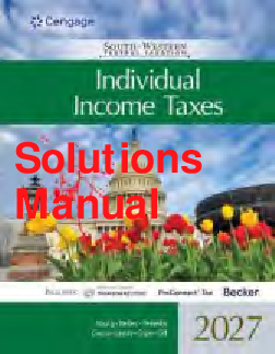 Solutions Manual South-Western Federal Taxation 2027 Individual Income Taxes 2027 50th Edition By Young