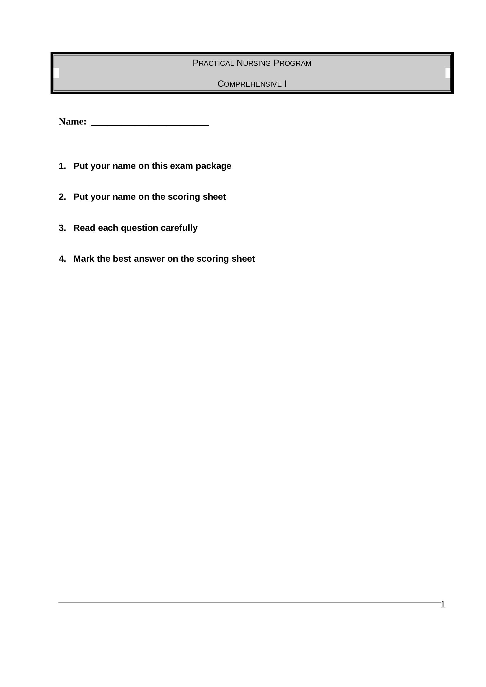 PN COMPREHENSIVE EXIT EXAM-180 Questions with Answers Updated