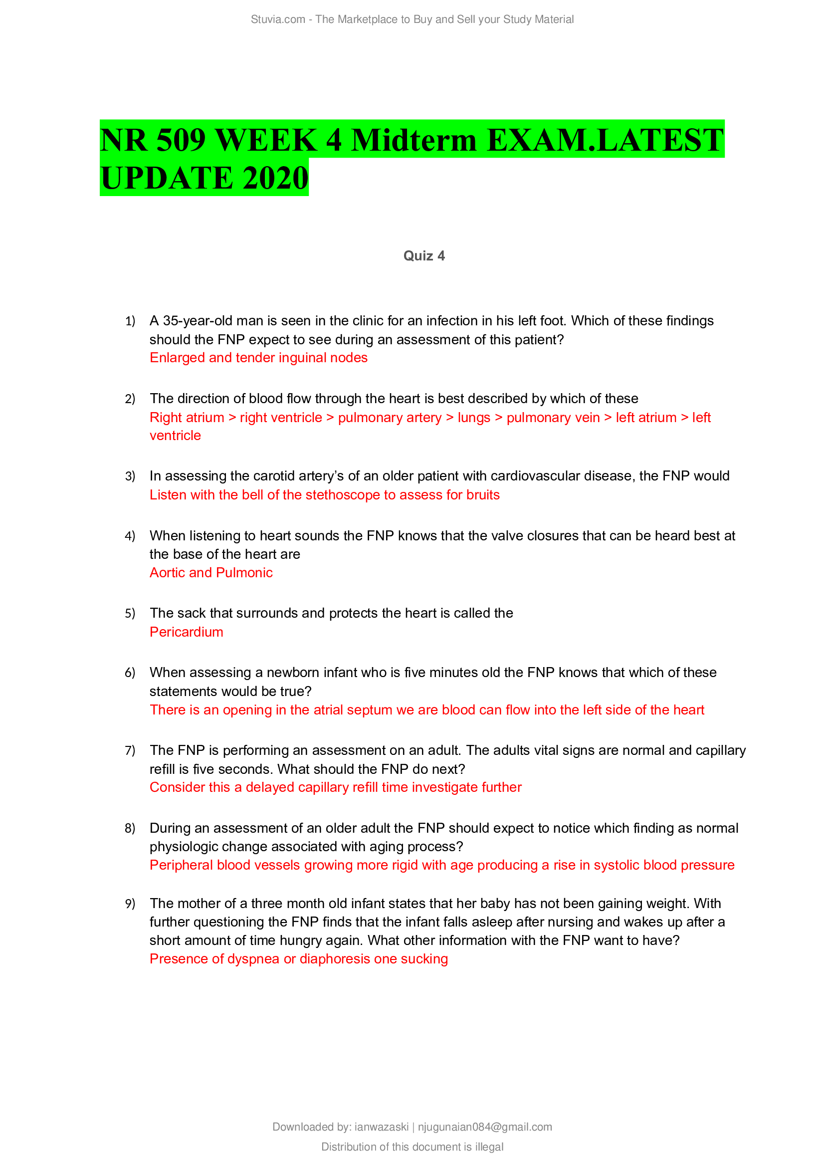 NR 509 WEEK 4 Midterm EXAM LATEST UPDATE 2020
