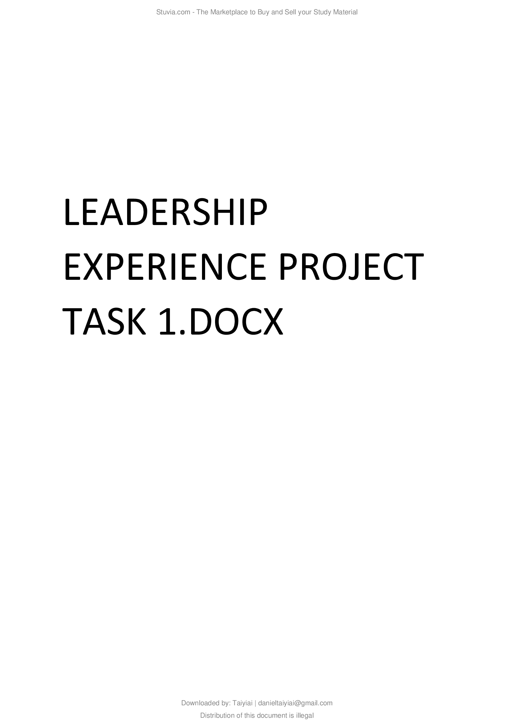 NURSING C493 Task 1 C493 Leadership JLP1 — JLP TASK 1 LEADERSHIP EXPERIENCE
