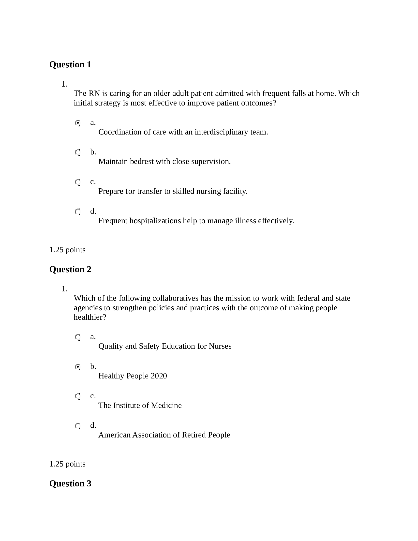NUR 108 Final exam questions and answers