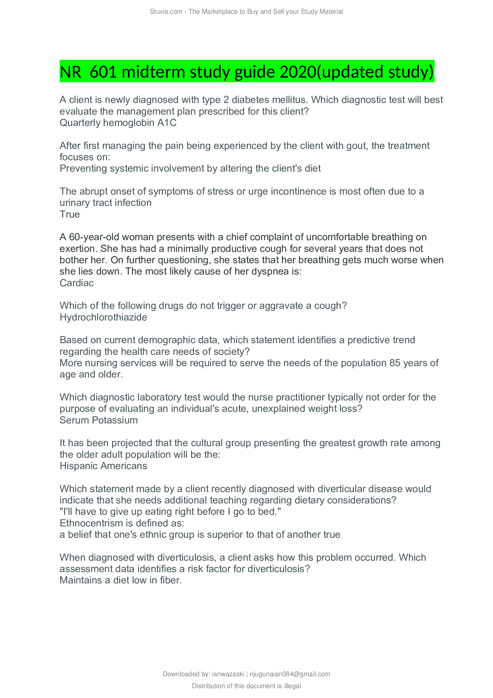 NR  601 midterm study guide 2020 (updated study)