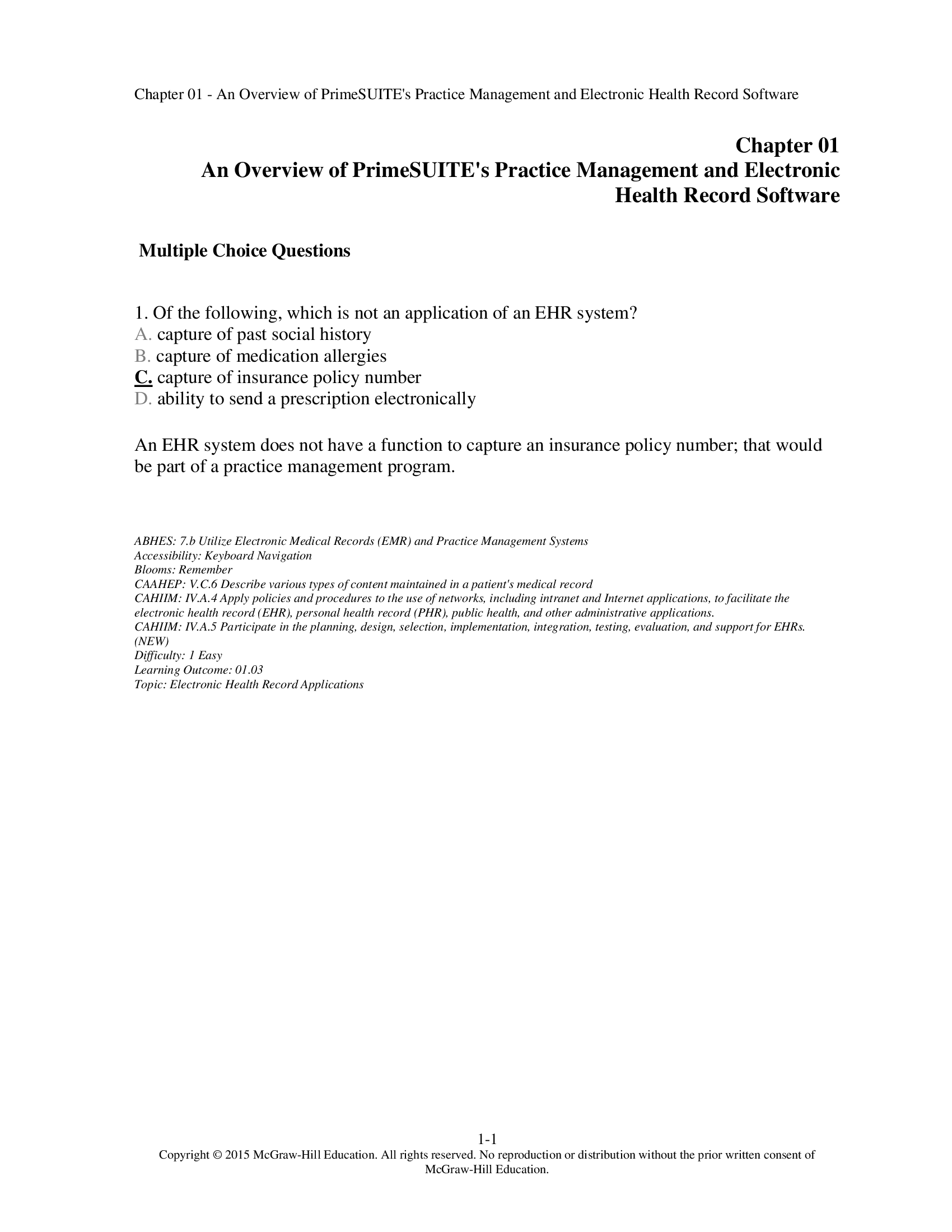 Test Bank for Integrated Electronic Health Records 2nd Edition by Shanholtzer.