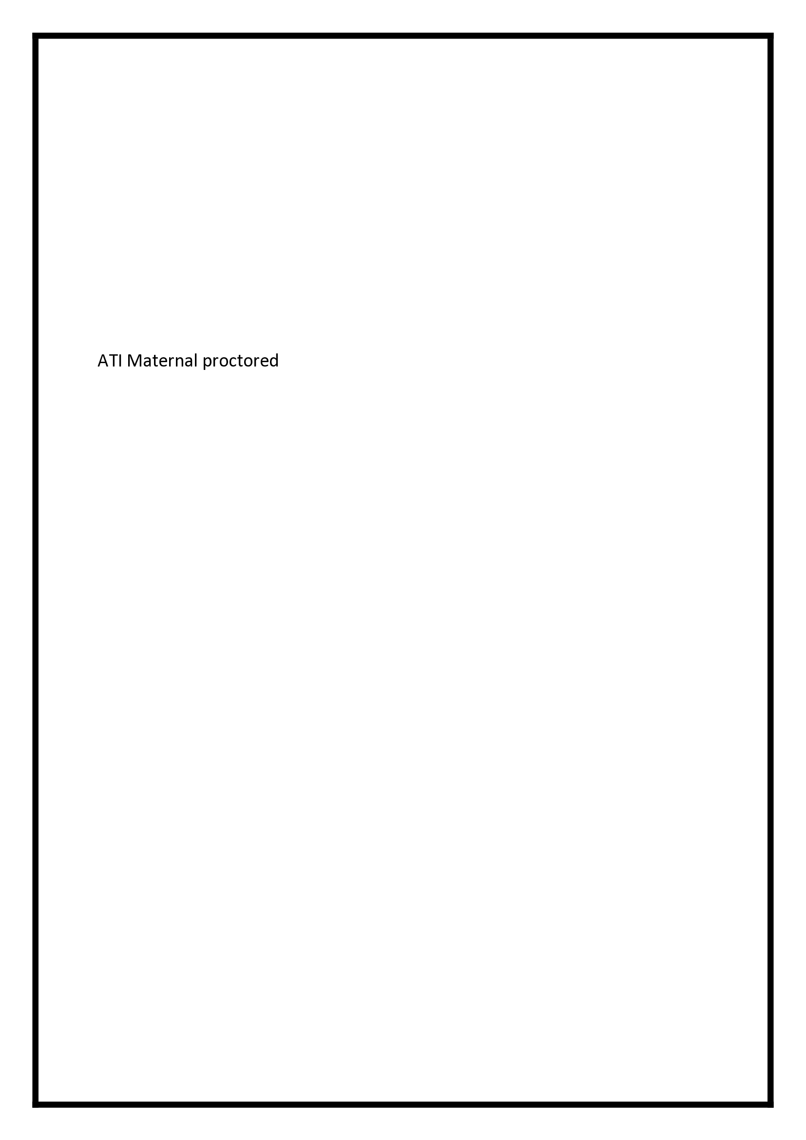 ATI Maternal proctored 2021...