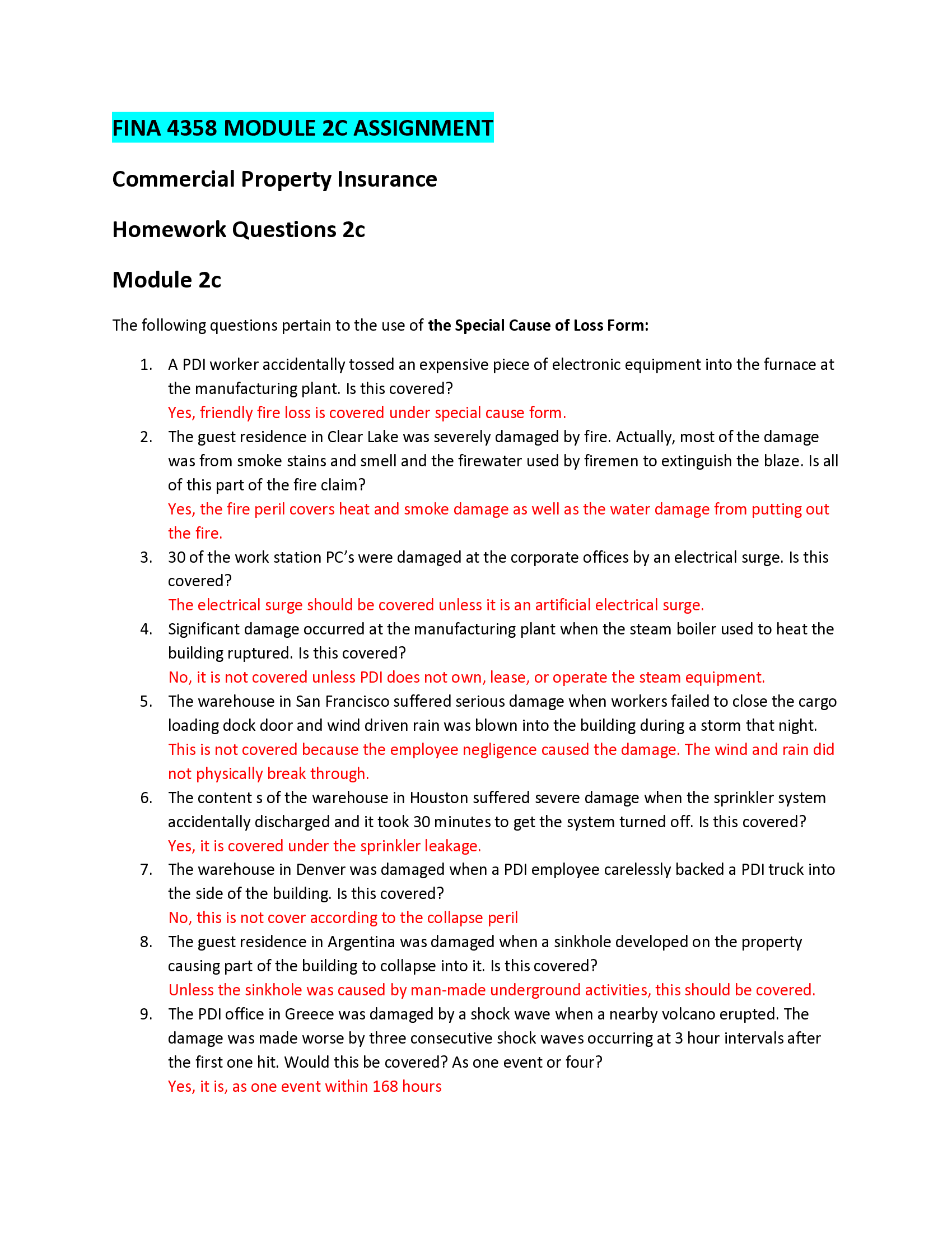FINA 4358 MODULE 2C ASSIGNMENT.