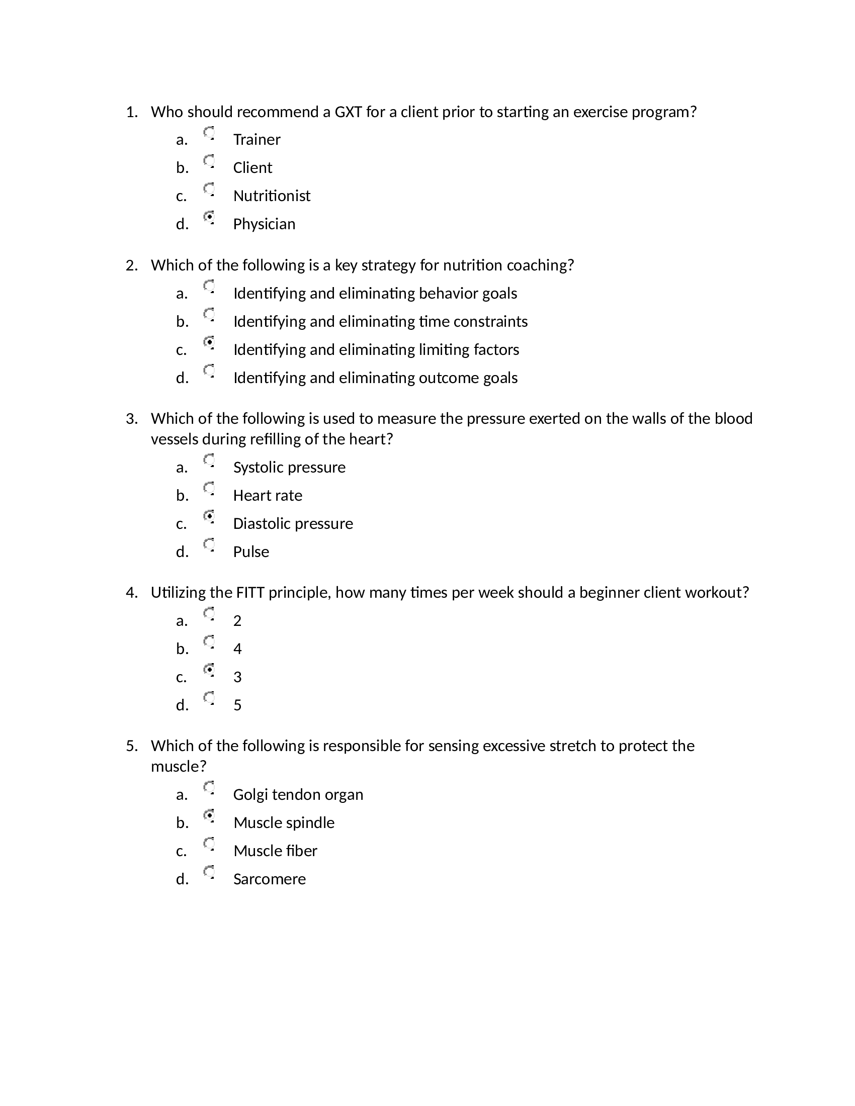 ISSA Personal Trainer Certification Exam With Answers 100% Correct 2024