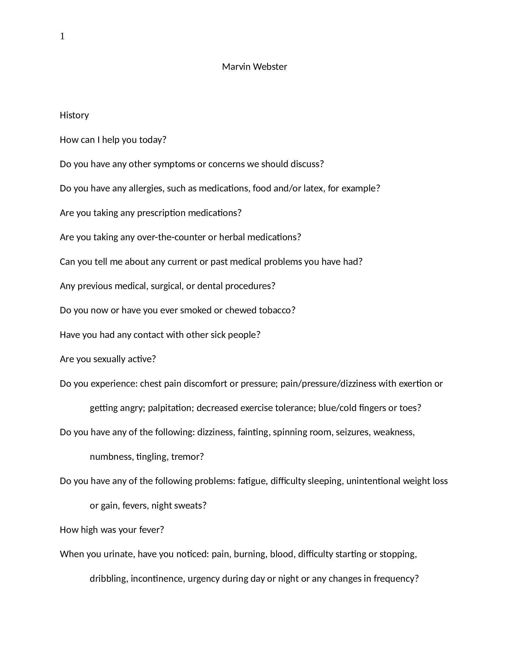 marvin webster case study graded A+