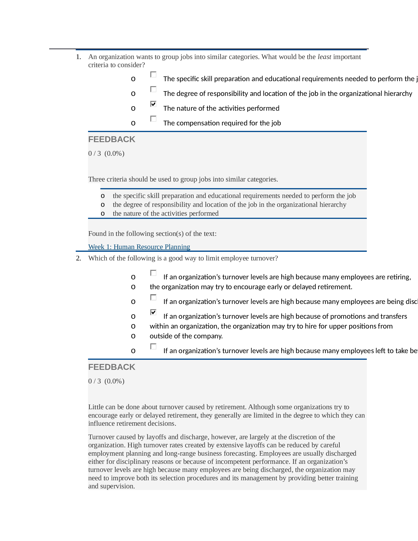 HRM498T Strategic Human Resource Management and Emerging Issues Week 1 Human Resource Planning Exam with Answers.