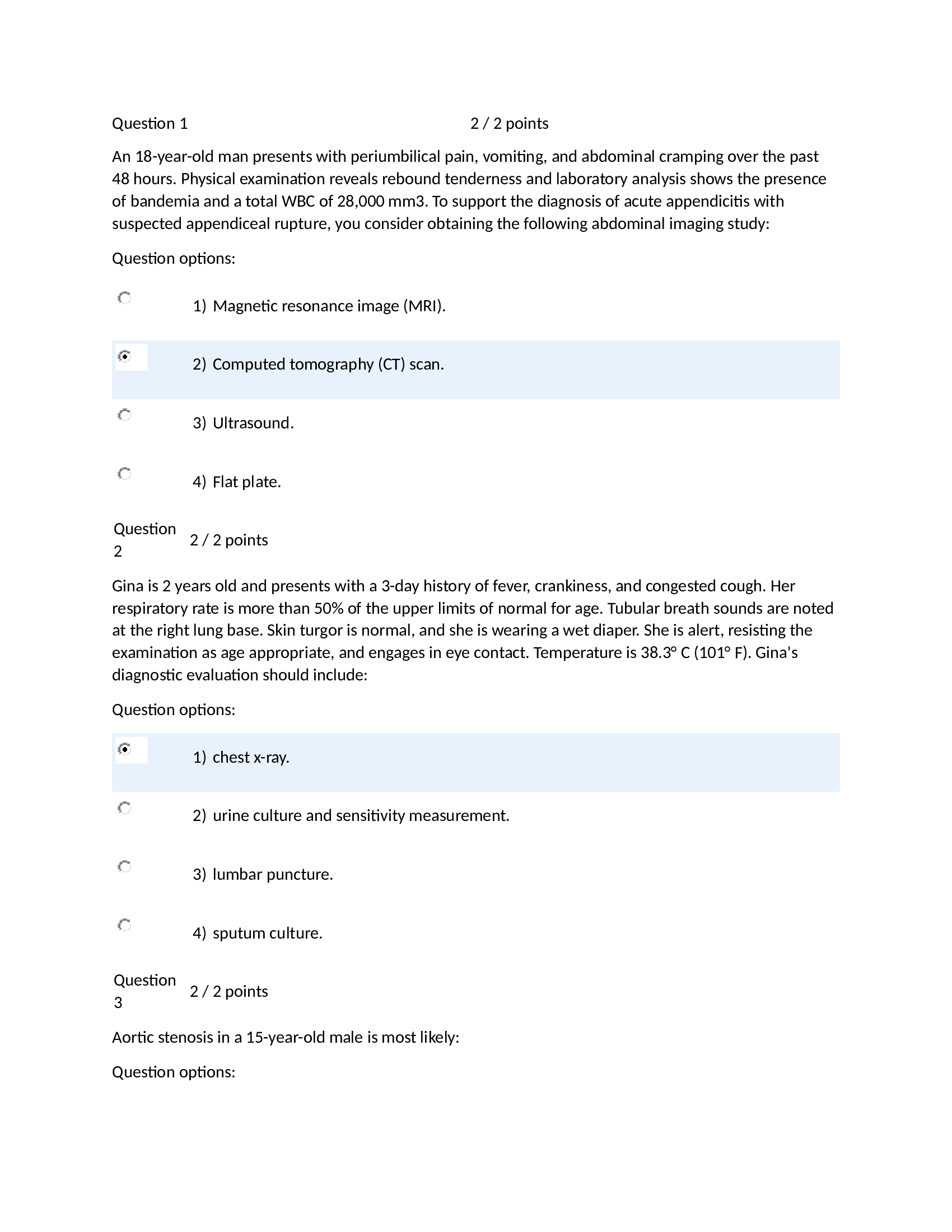 MN 580 PEDIATRIC MIDTERM EXAM MN580 PEDIATRIC MIDTERM EXAM (LATEST)| COMPLETE SOLUTION: KAPLAN UNIVERSITY
