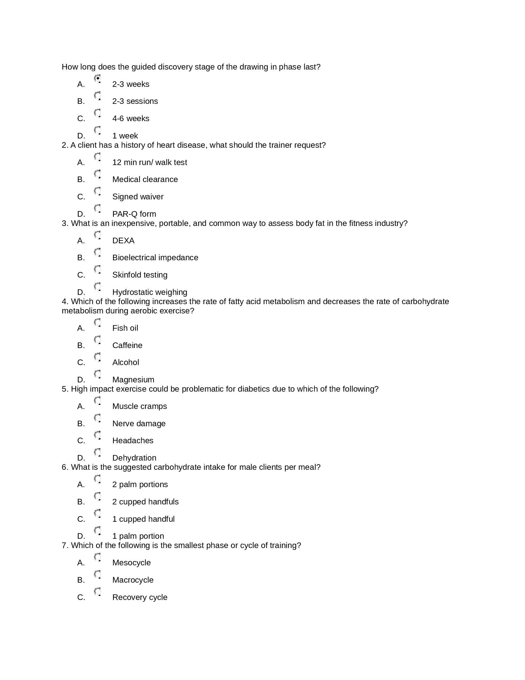 ISSA’s Certified Fitness Trainer Examination With Answers 2024 (GRADED A+)
