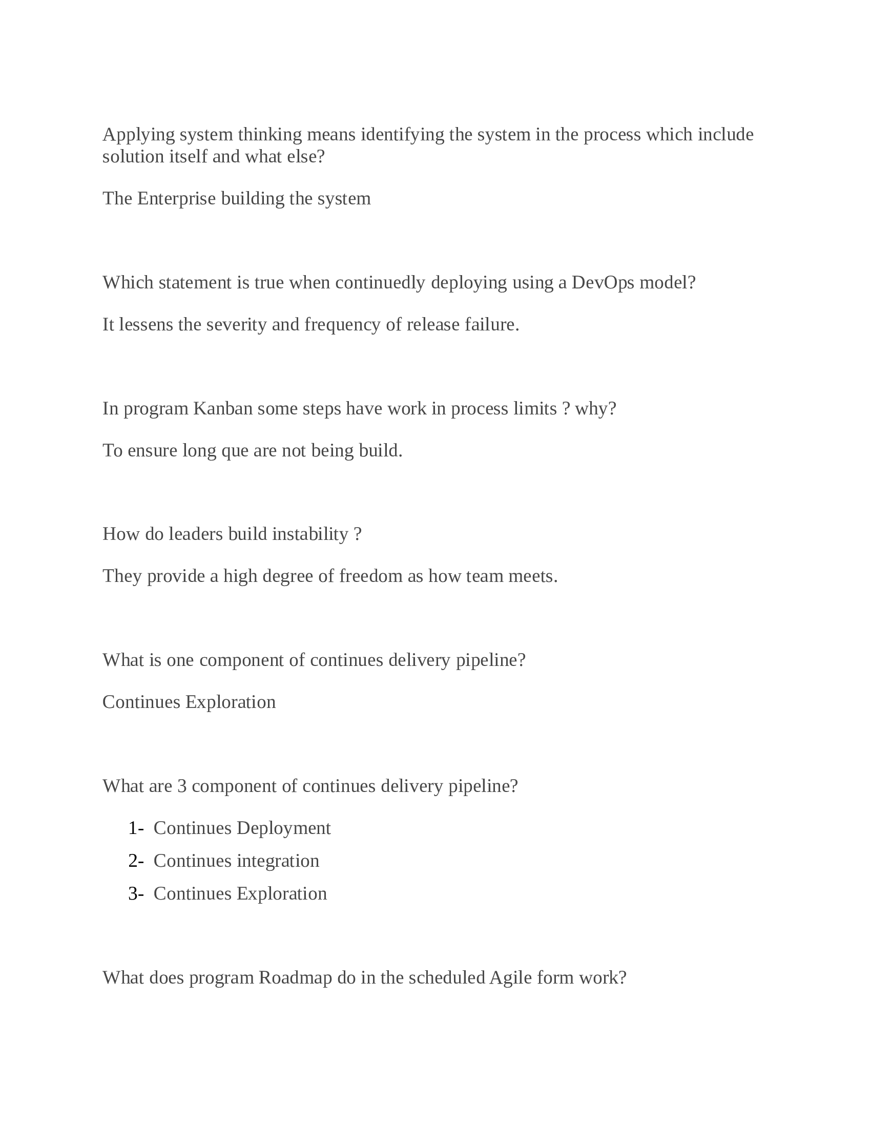 The Scaled Agile Framework (SAFe) 5.0 Agilist Quiz 6-Questions and Answers 2022 [All Correct Answers]