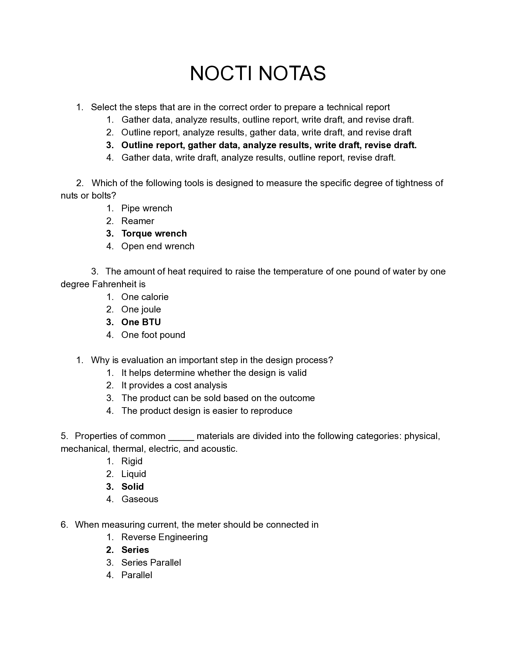 NOCTI - CTE ENGINEERING AND ARCHITECTURE FINAL EXAM 2026(Questions and Answers)