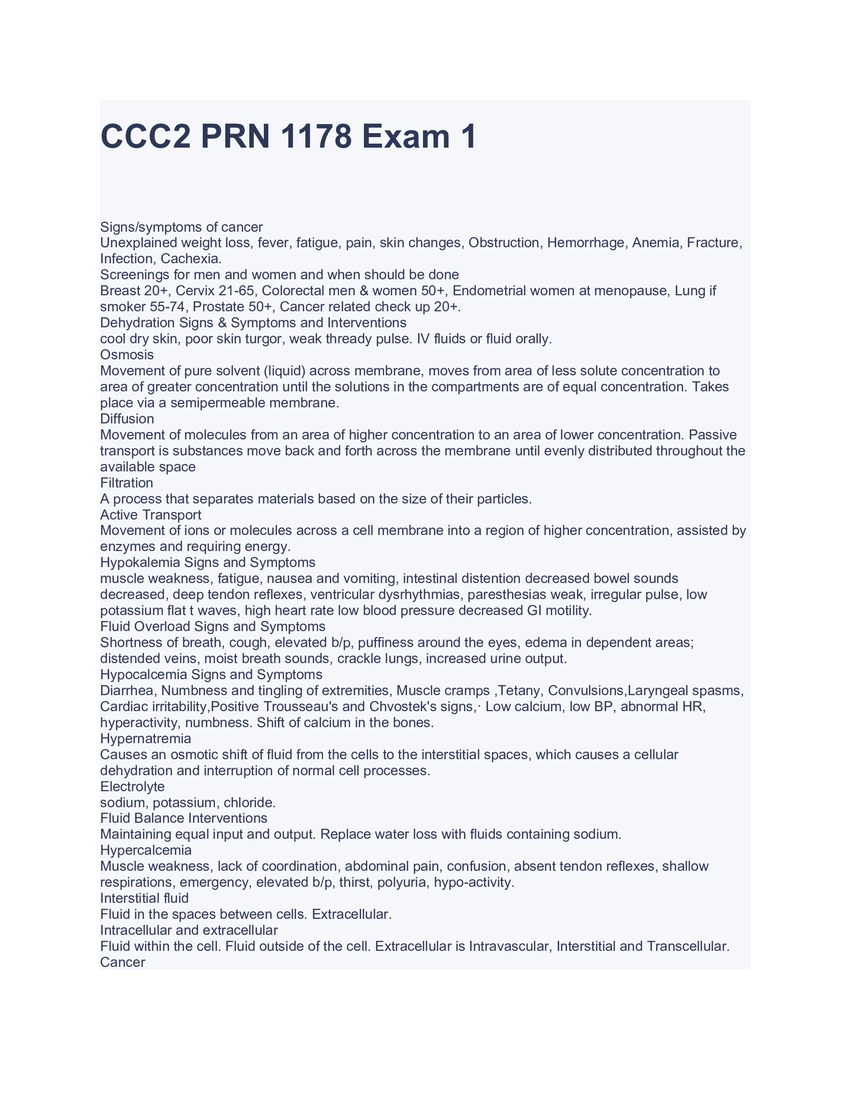 PRN 1178 , PRN1178 Client Centered Care 2,3,4 Multiple Exam Versions, Answers Provided.