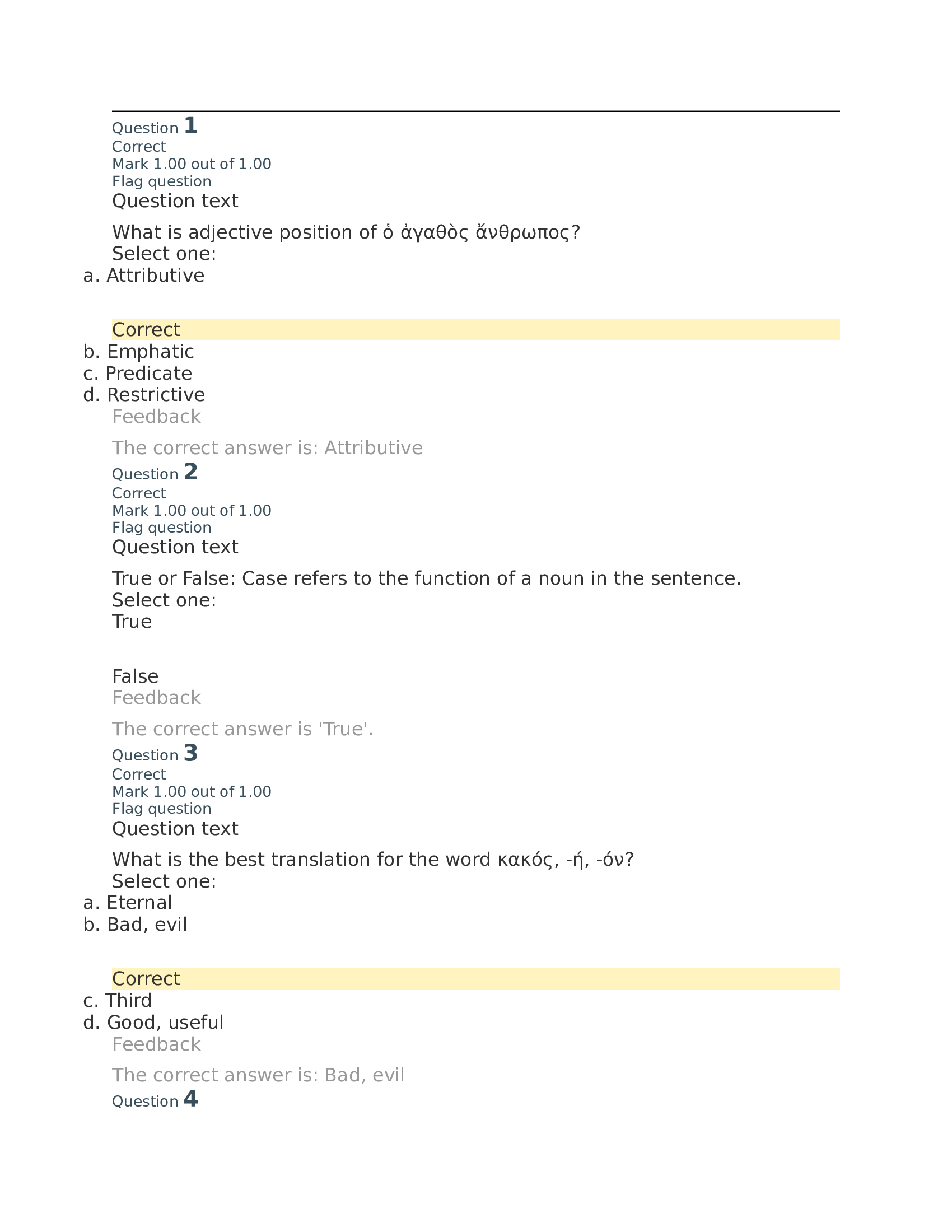 NGRK 520 Beginner Greek 1 Exam 1 Questions and Answers – Graded A, 2024 Study Guide