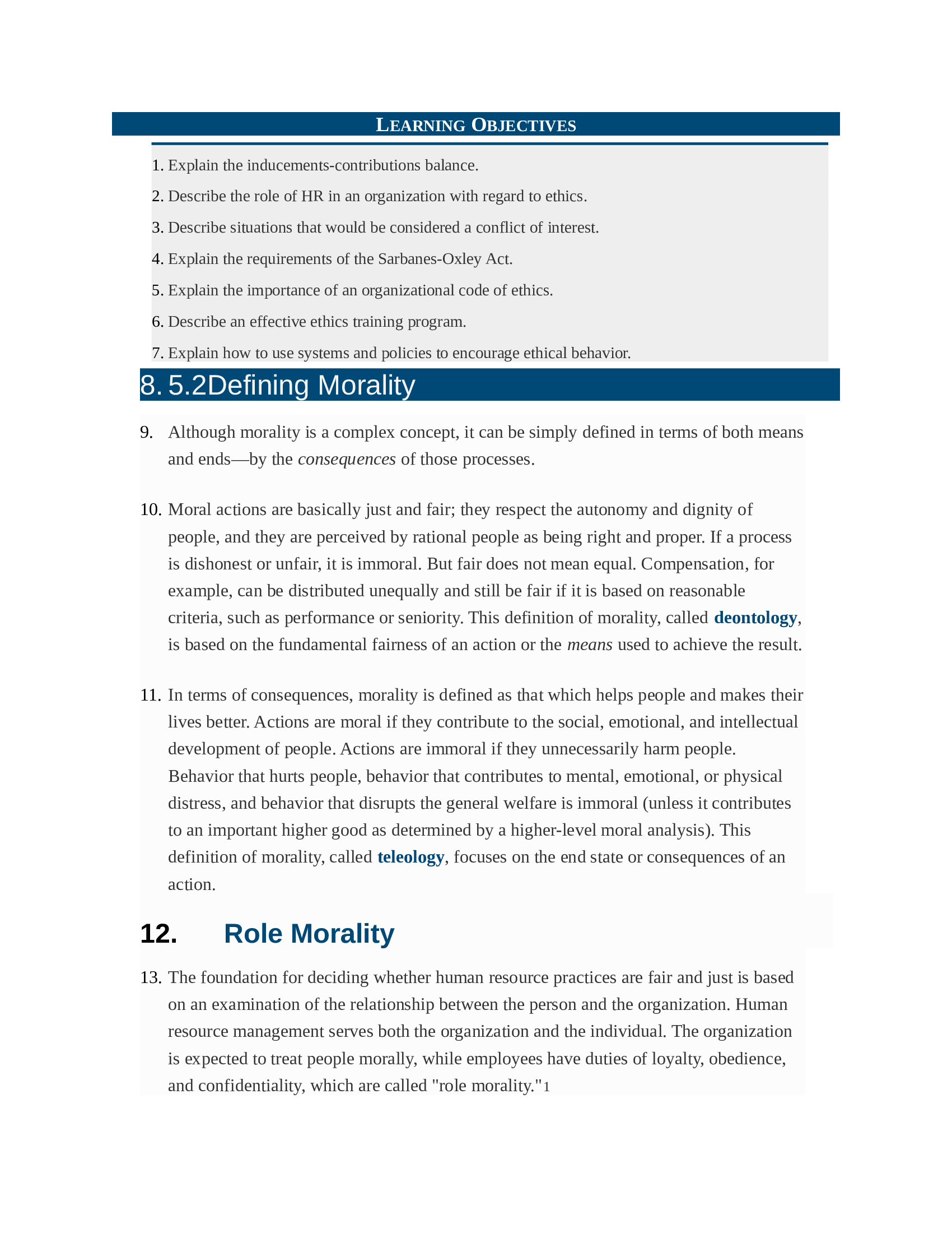 HRM498T Strategic Human Resource Management and Emerging Issues Week 4 LEARNING OBJECTIVES