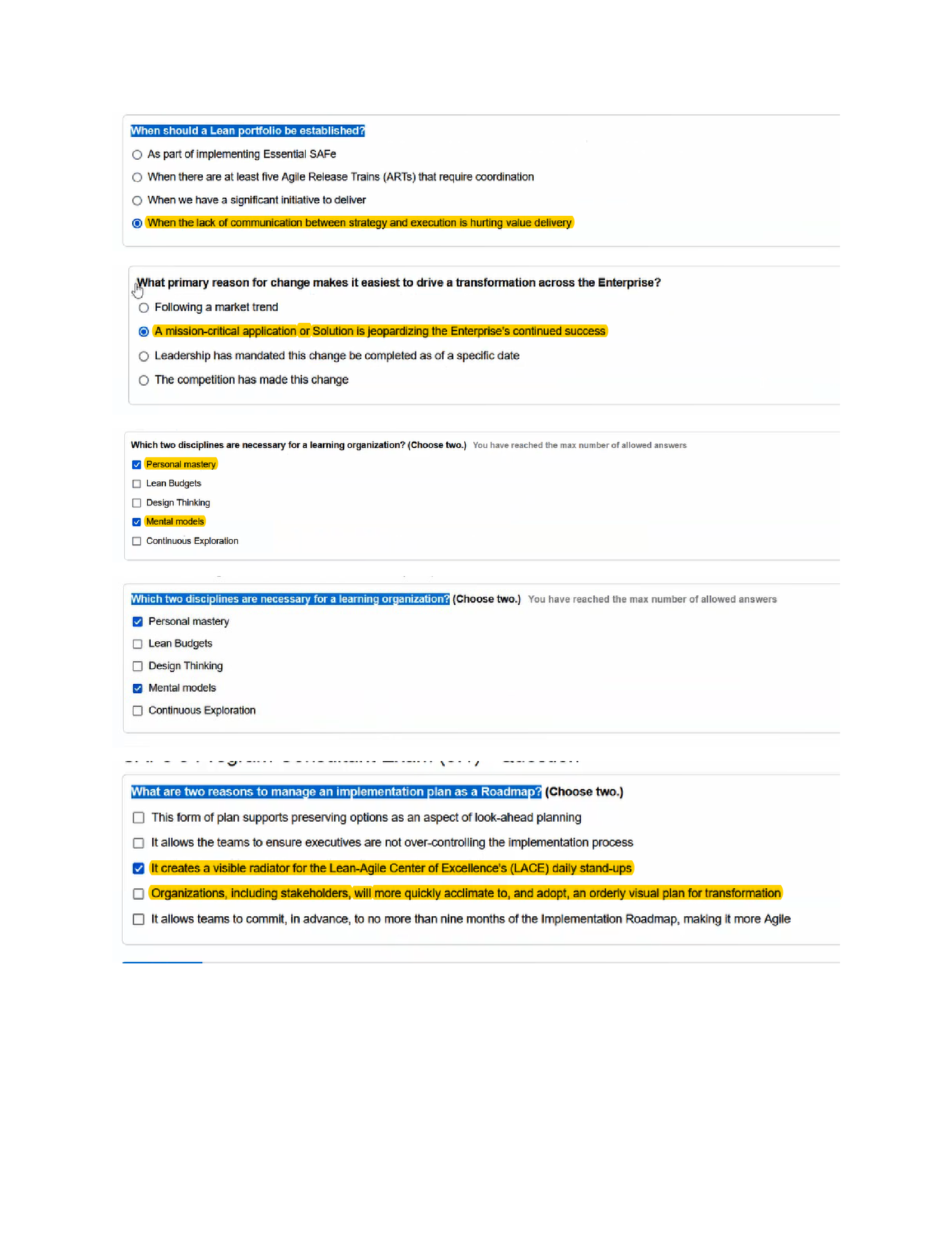 Scaled Agile Framework (SAFe) Program Consultant (SPC) Exam Questions with Verified Answers.