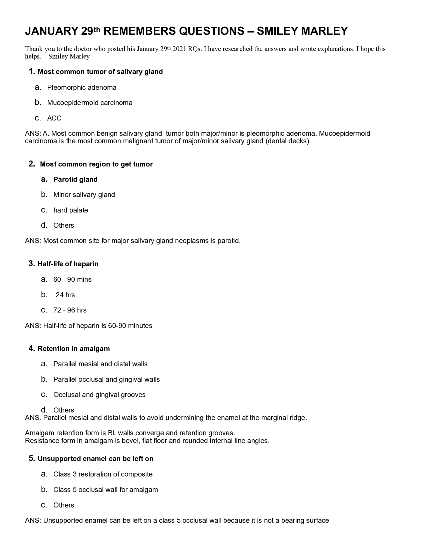 Membership of the Faculty of Dental Surgery (MFDS/MJDF) Exam - 247 questions and answers..