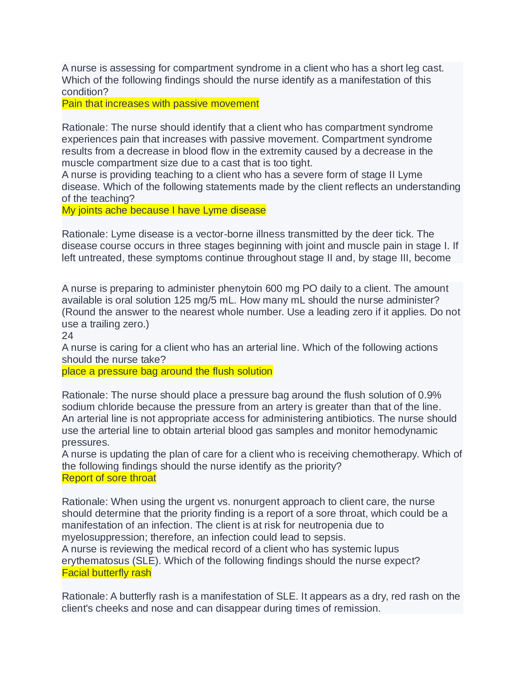 RN Adult Medical Surgical Proctored EXAM 2019 B