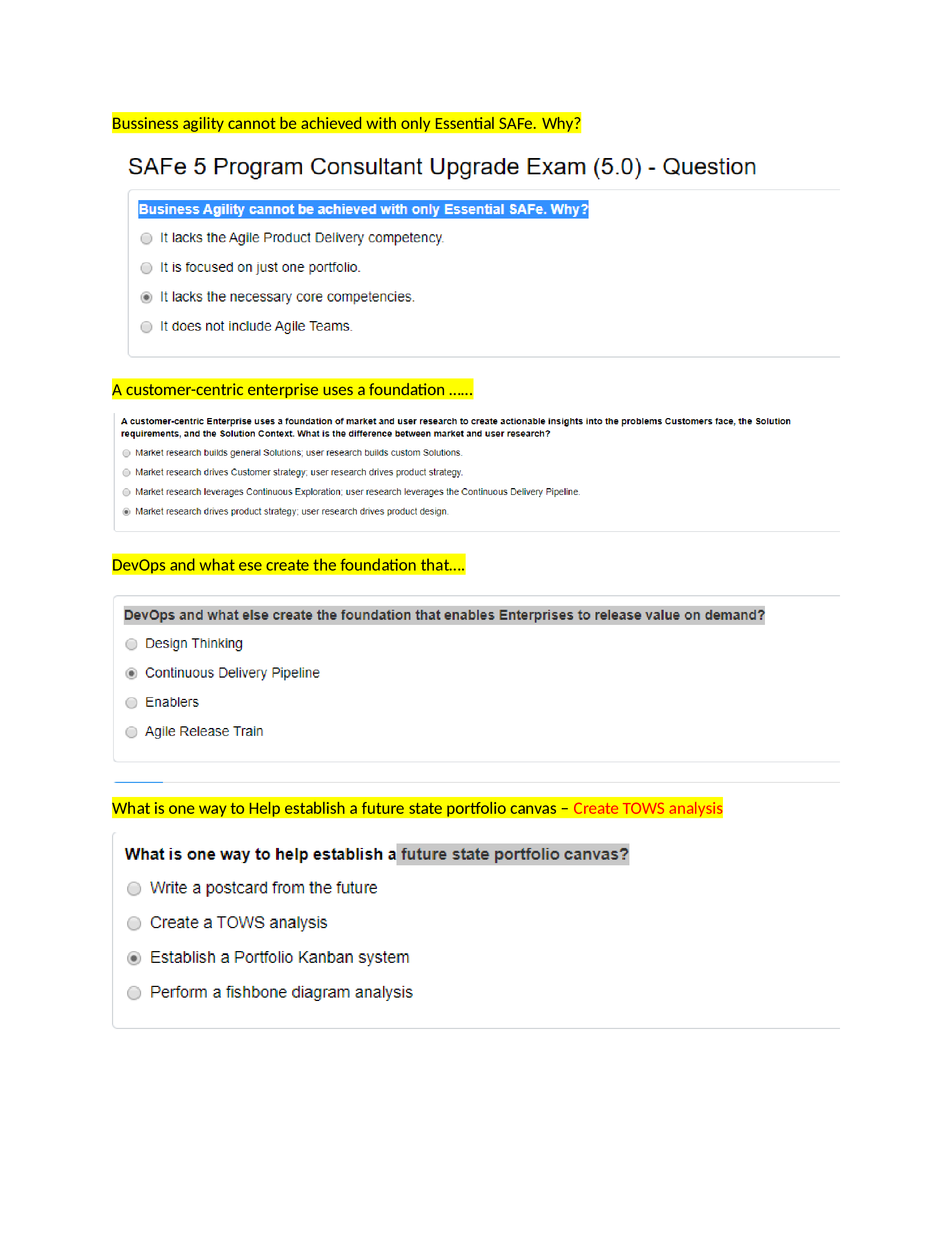 MGMT 681 Strategic Management; SAFe 5 Program Consultant Real Test Upgrade 5.0 (Correct Answers) 2022