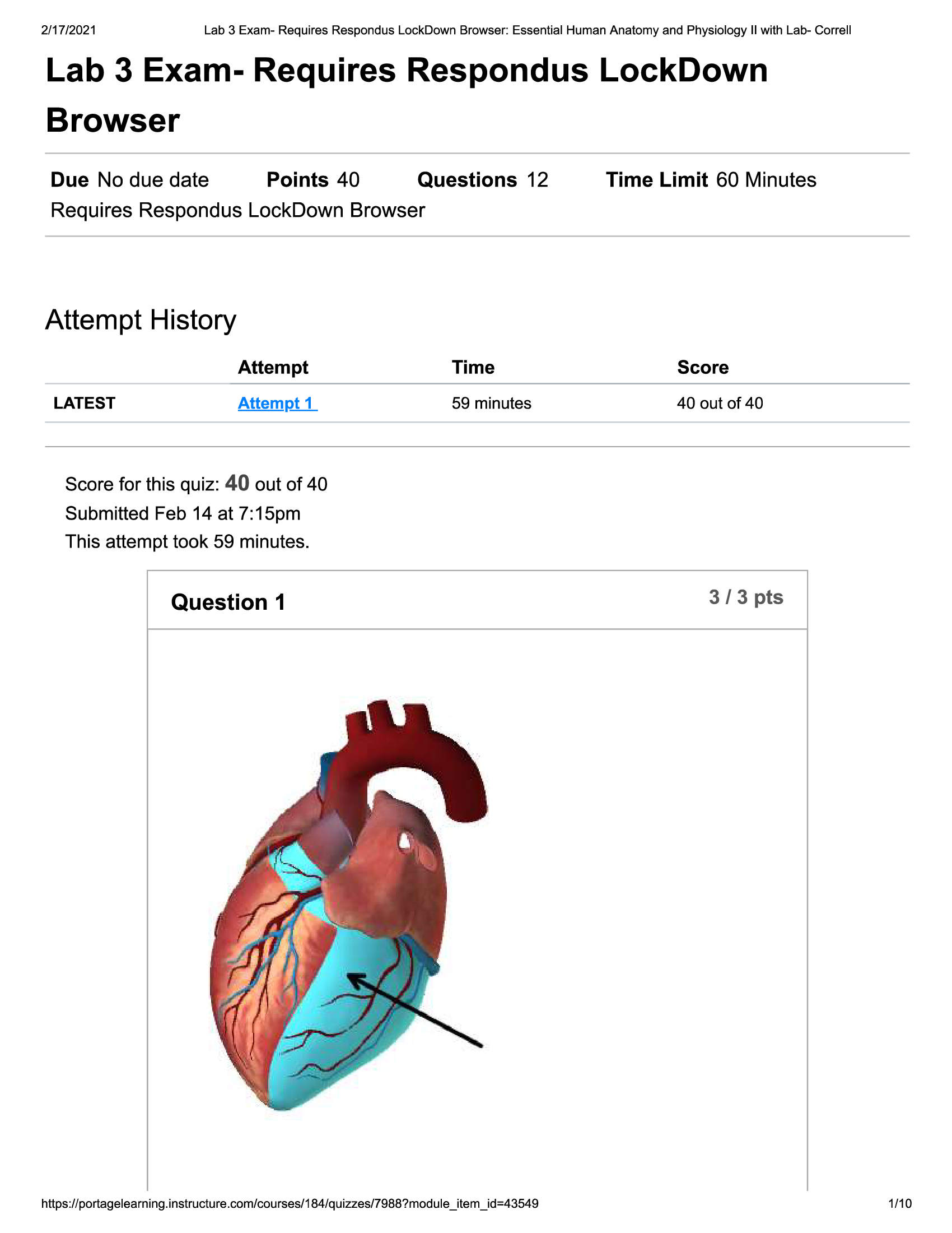 BIOD 152 Lab 3 Exam Answers(40 out of 40 Score)